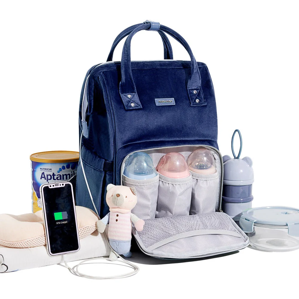 Corduroy Diaper Backpack - Image 5