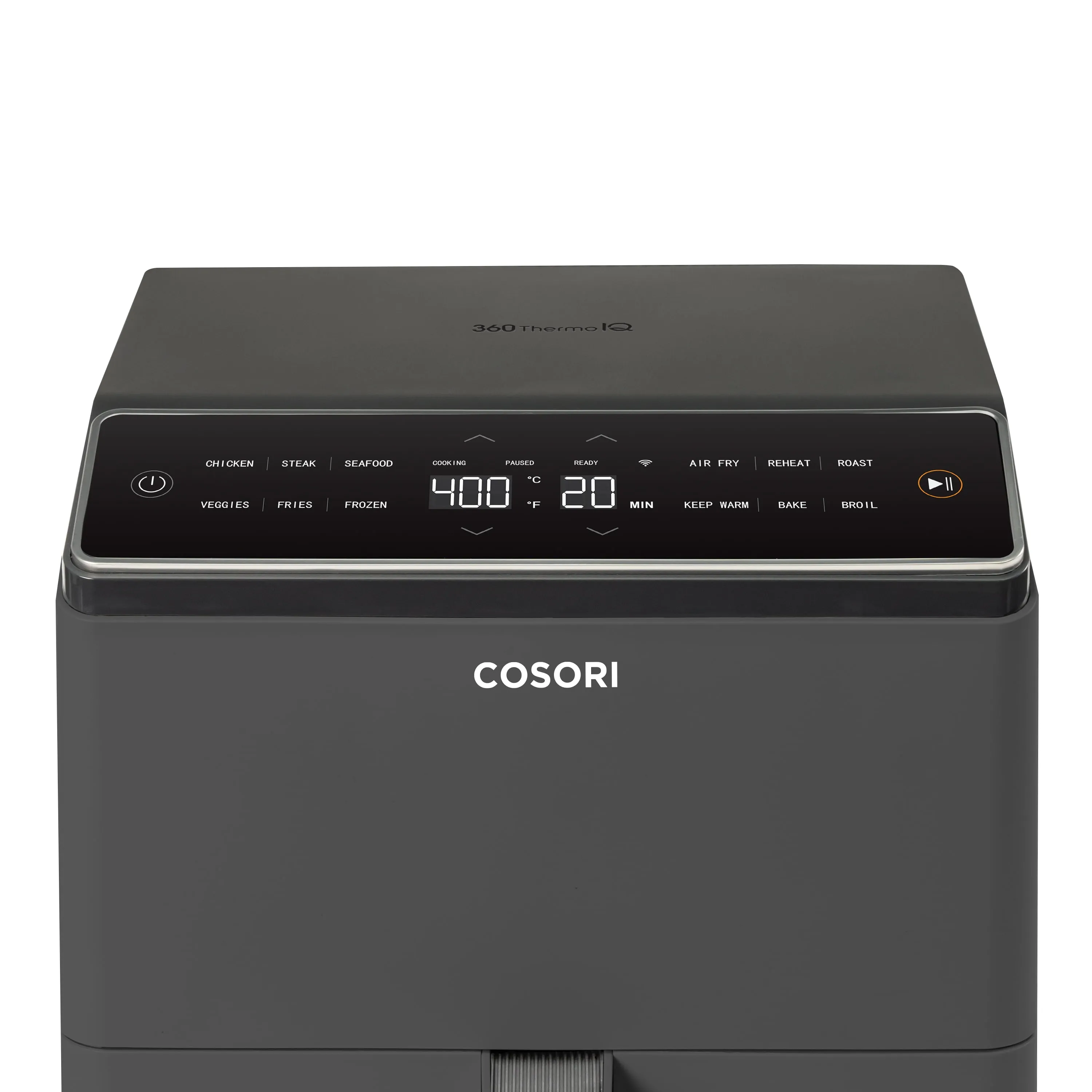 Cosori Dual Blaze 6.8Qt Smart Air Fryer With Ceramic Coating - Dark Gray - Image 3