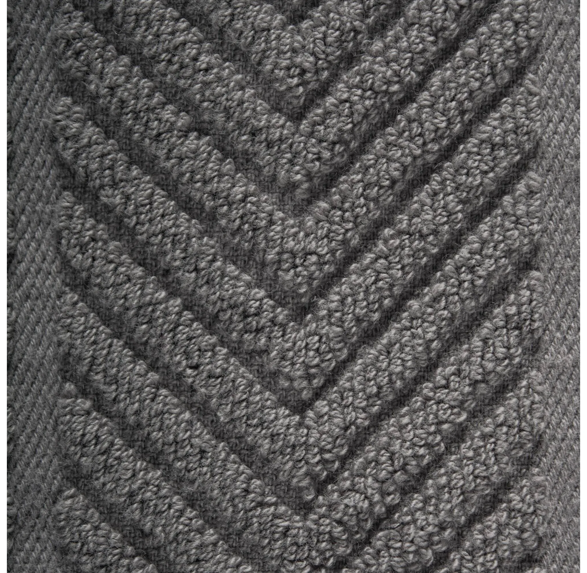 Cotton Chevron Luxury Barmop Towels - Gray - Image 3