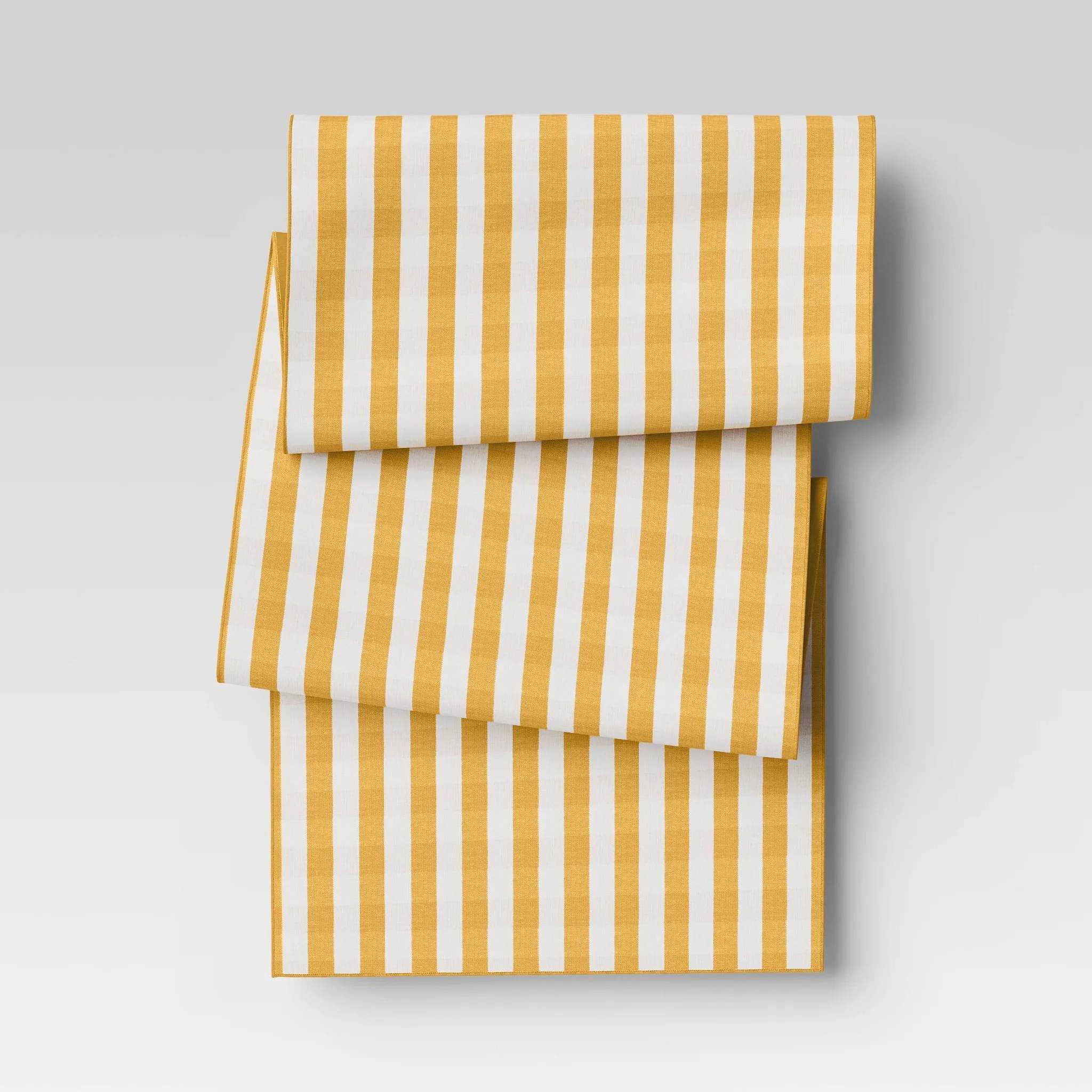 Cotton Gingham Check Table Runner - Yellow - Image 2