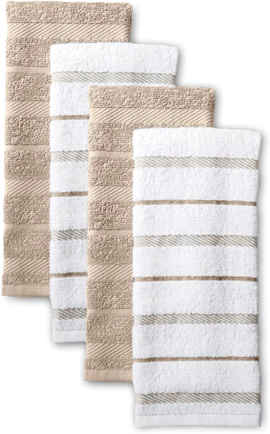 Cotton Kitchen Towel Set - Tan Stripe - Image 5