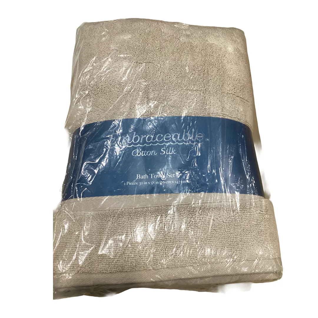 Cotton Silk Bath Towels Set