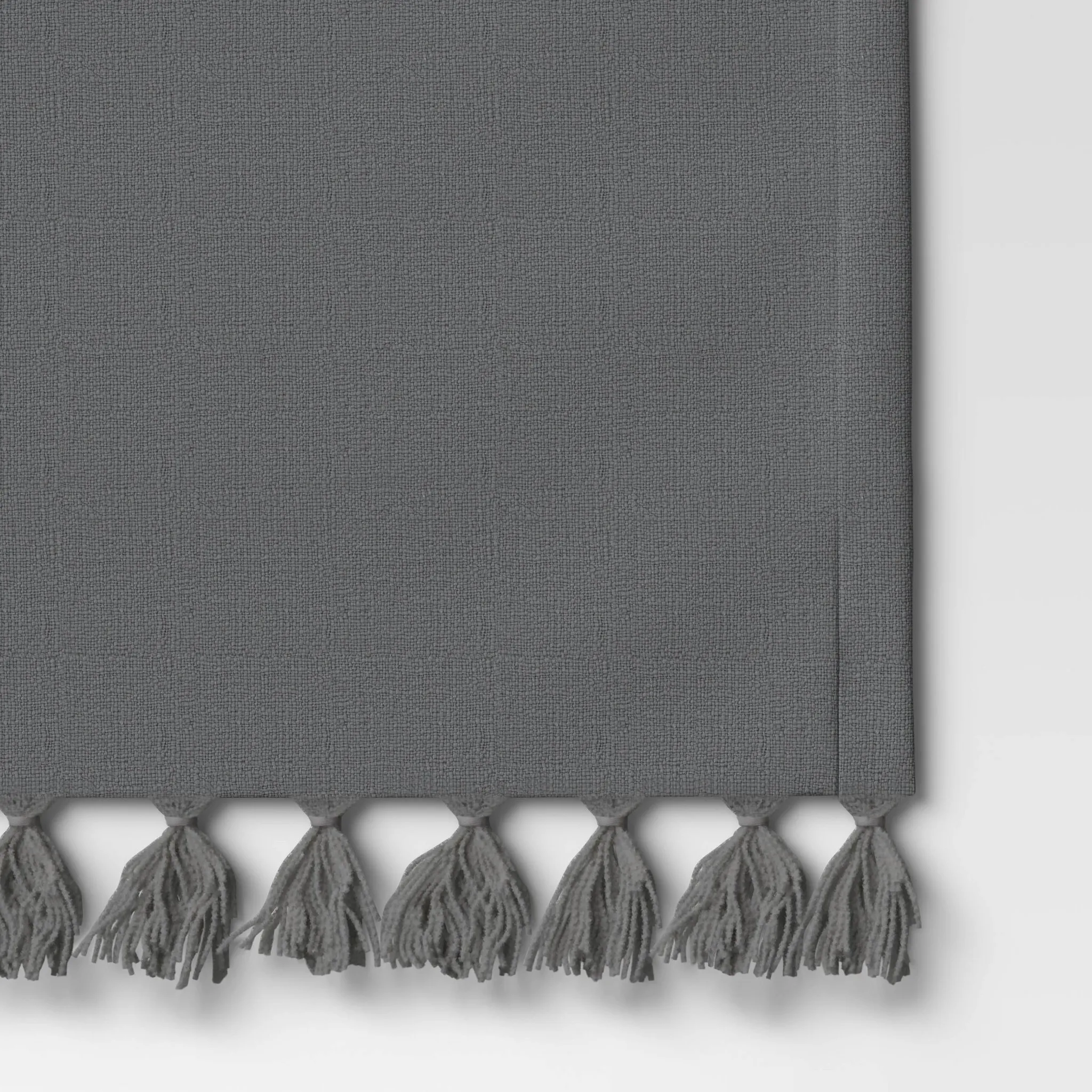 Cotton Textured Table Runner - Gray - Image 3