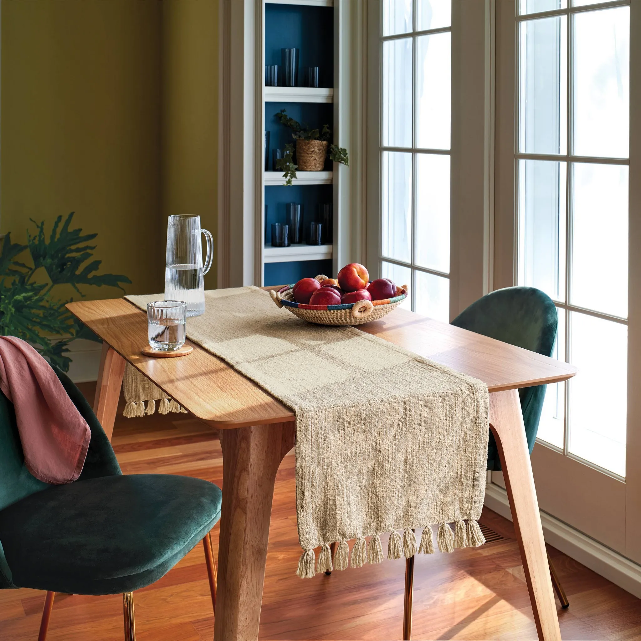Cotton Textured Table Runner - Khaki - Image 2