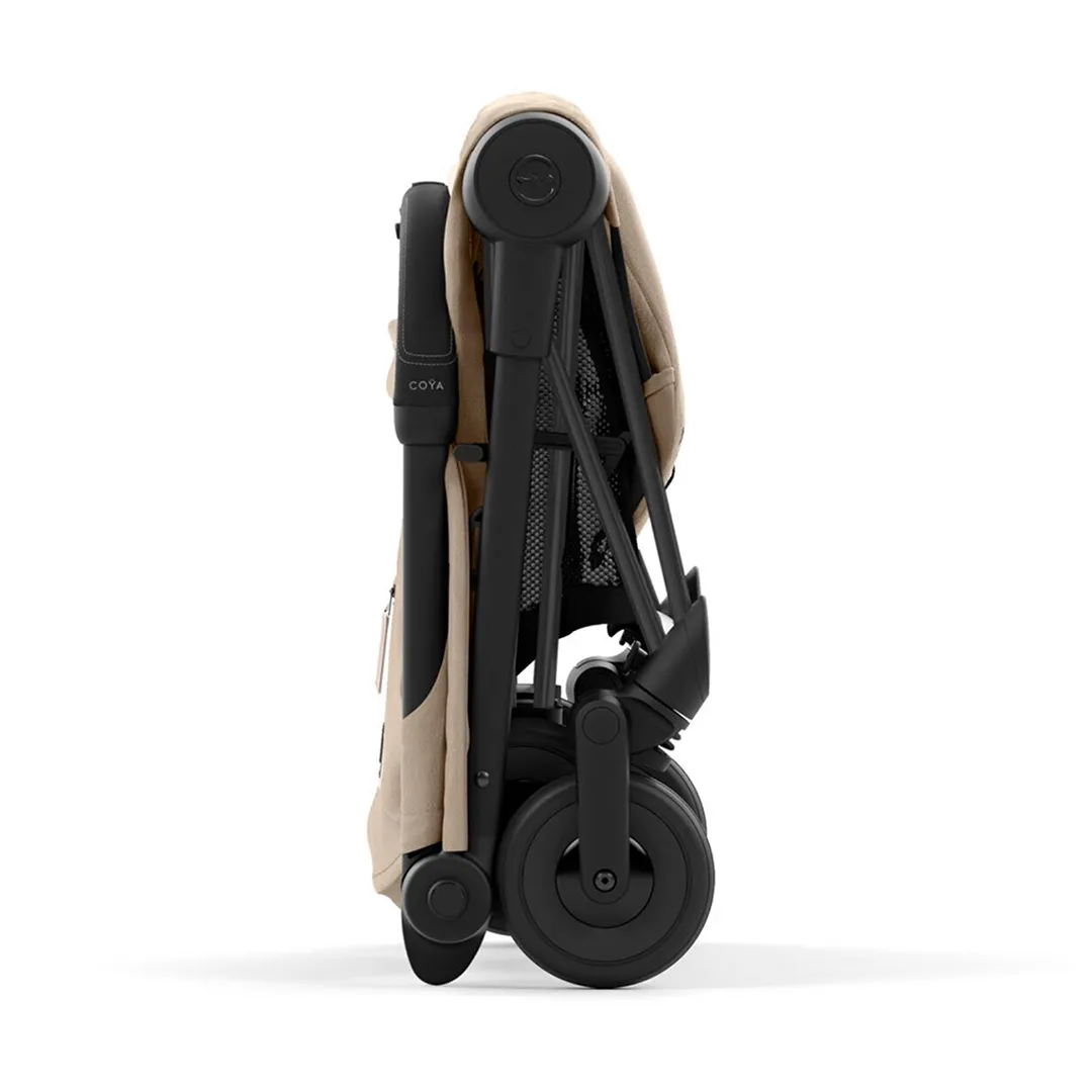 COYA Compact Lightweight Stroller - Cozy Beige/Matte Black - Image 3