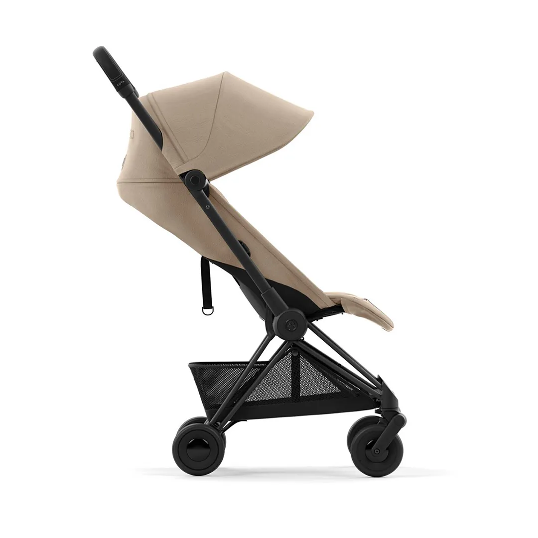 COYA Compact Lightweight Stroller - Cozy Beige/Matte Black - Image 4