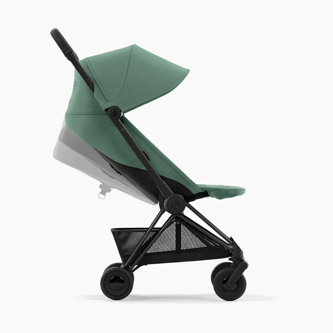 COYA Compact Stroller - Chrome / Leaf Green - Image 3