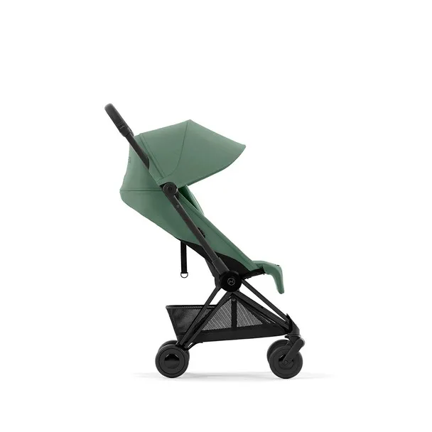 Coya Compact Stroller, Matte Black/Leaf Green - Image 2