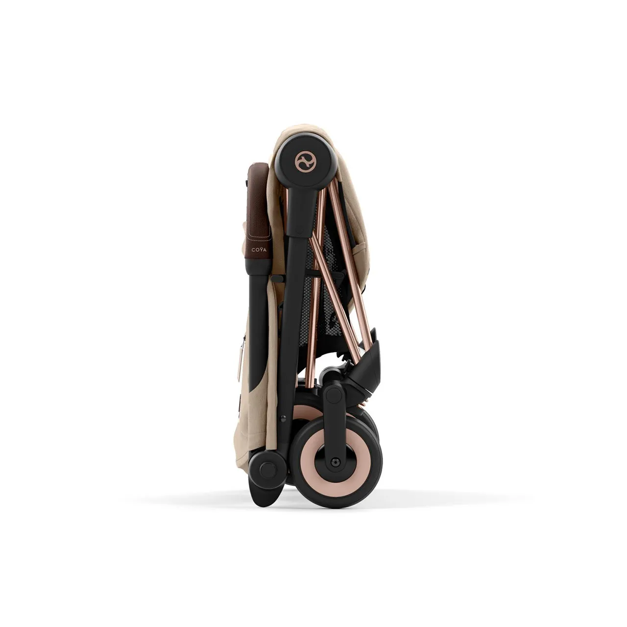 COYA Stroller - Rose Gold Frame + Cozy Beige Seat - Image 5