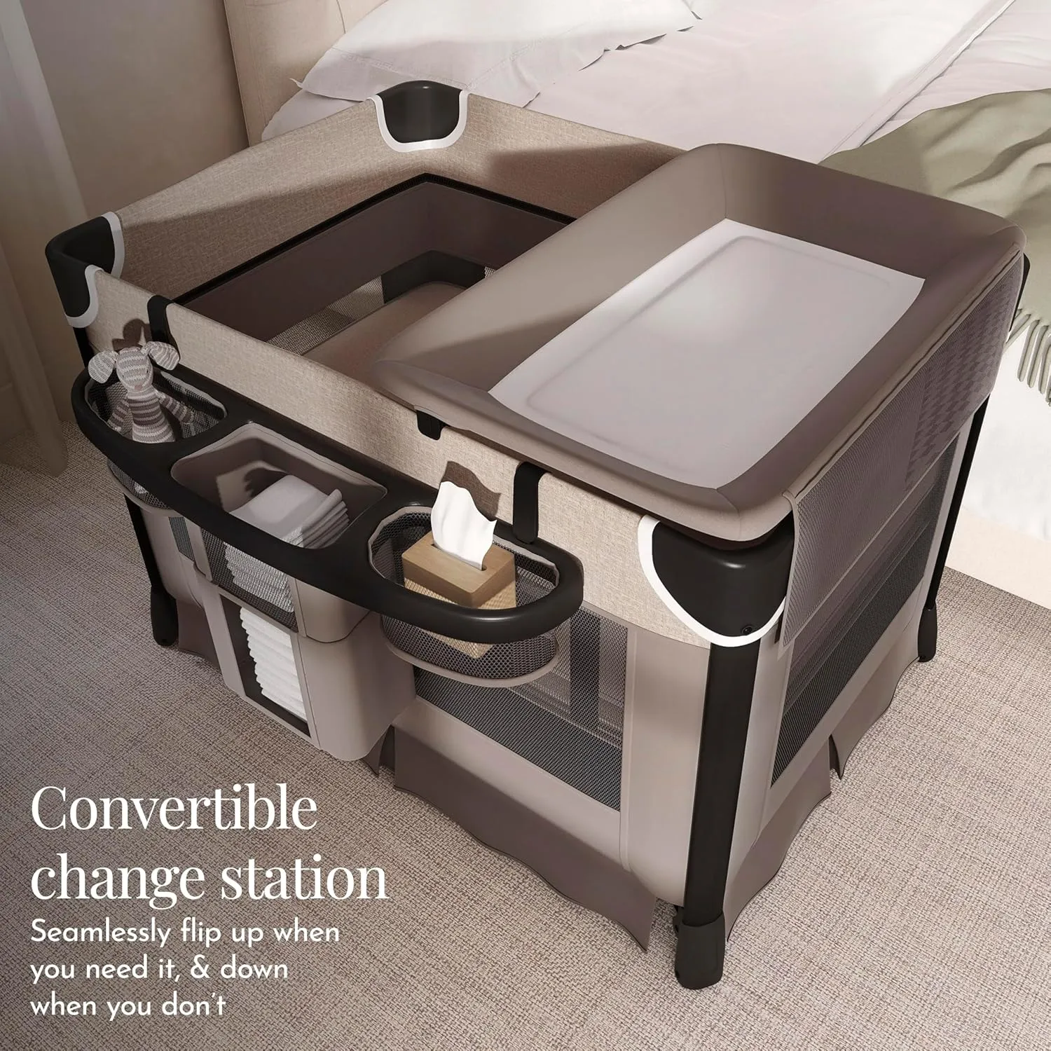 Cozy Cove All-in-One Portable Playard - Beige - Image 2