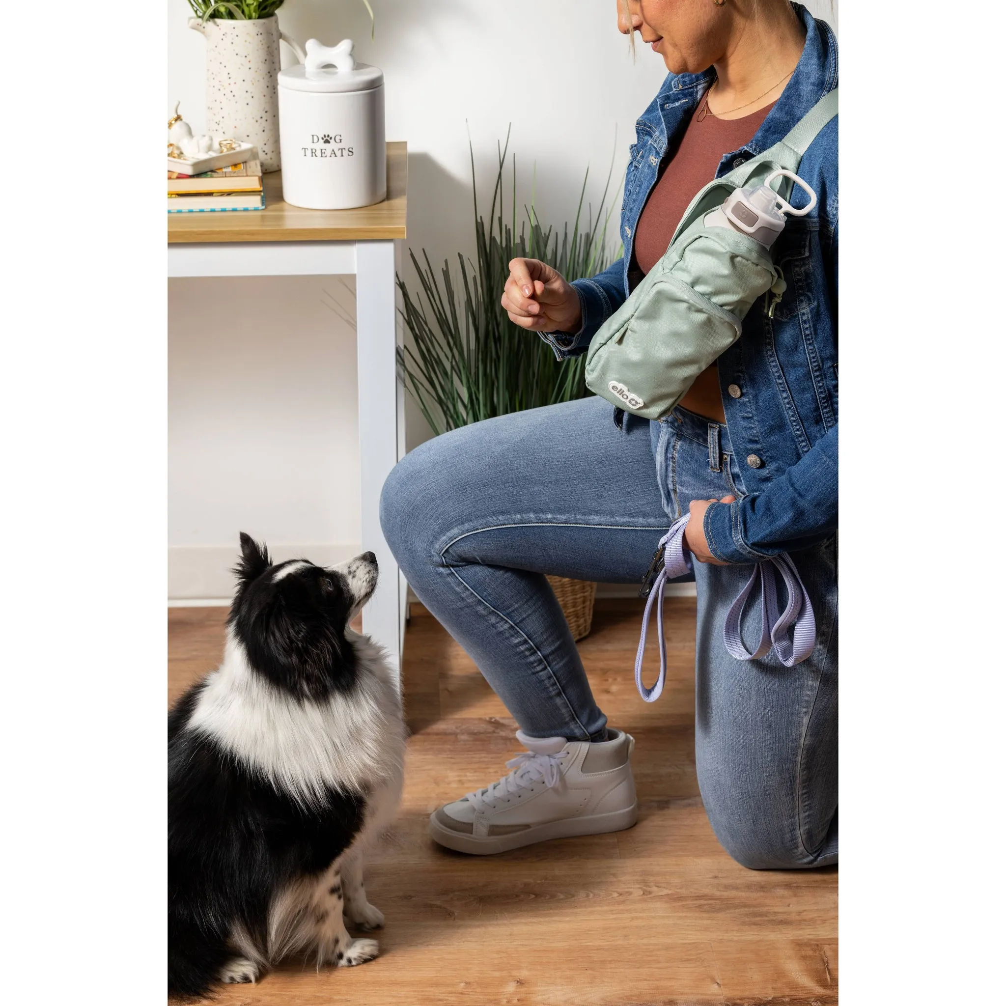 Crossbody Sling Water Bottle Bag - Green - Image 4