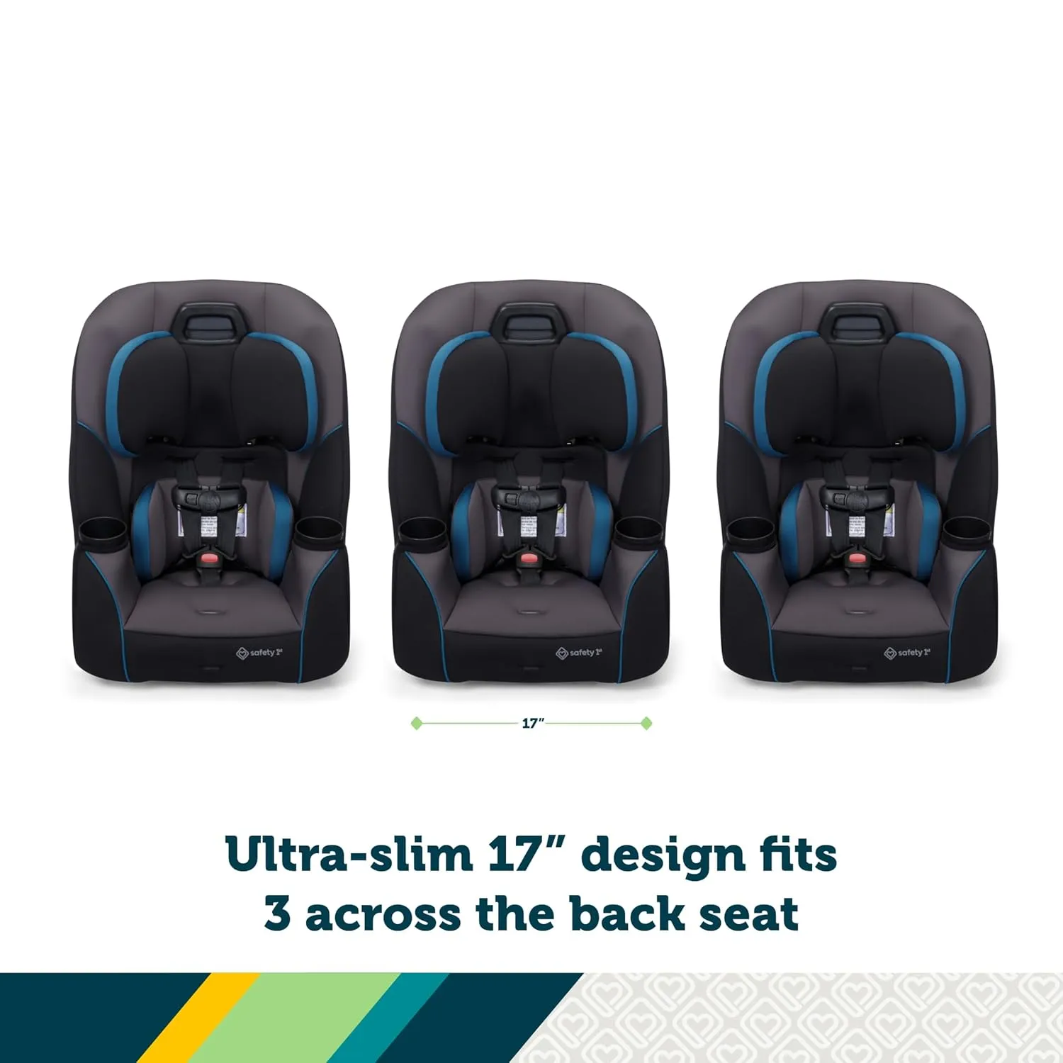 Crosstown Slim All-in-One Convertible Car Seat - City Storm 2 - Image 4