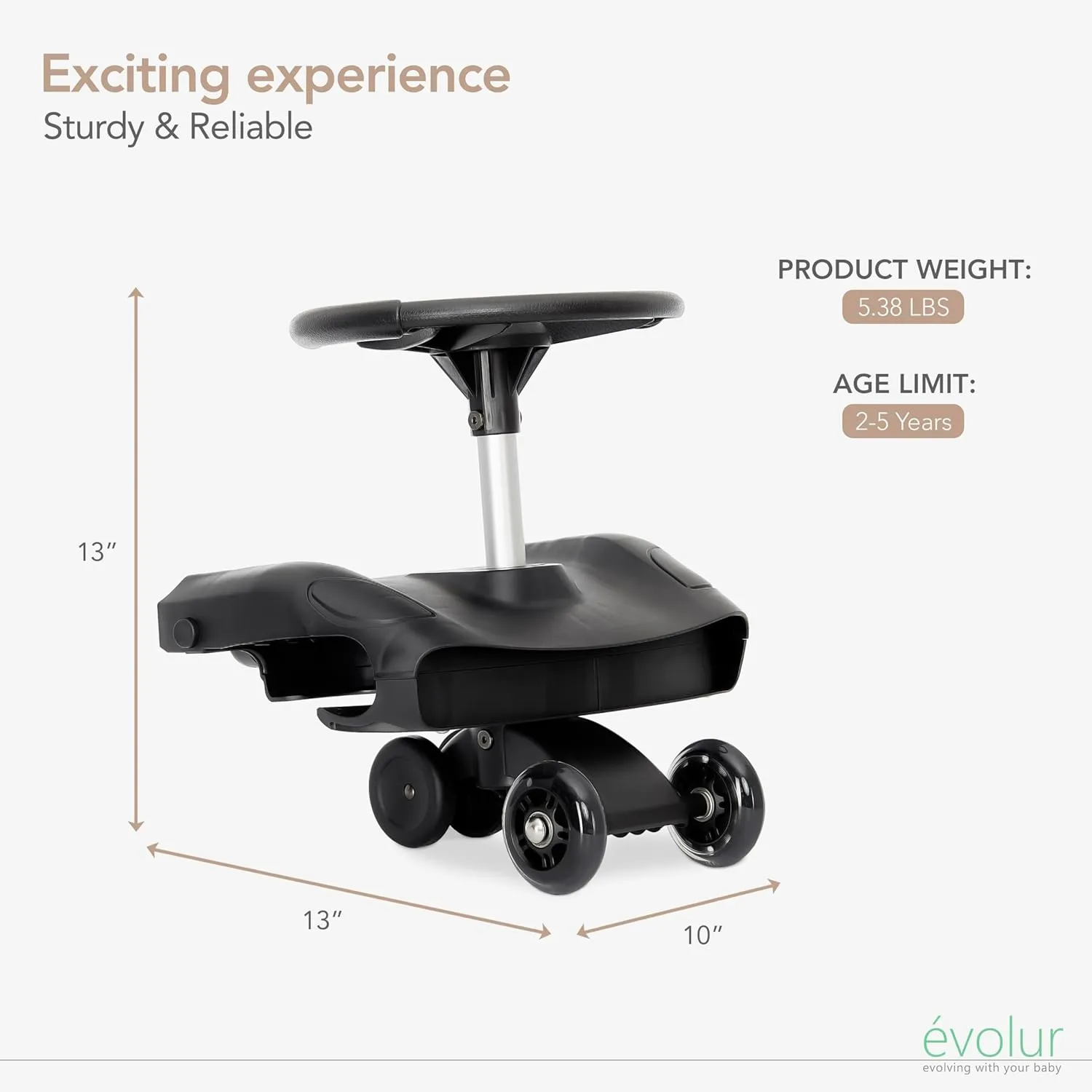 Cruise Rider Scooter - Black - Image 2