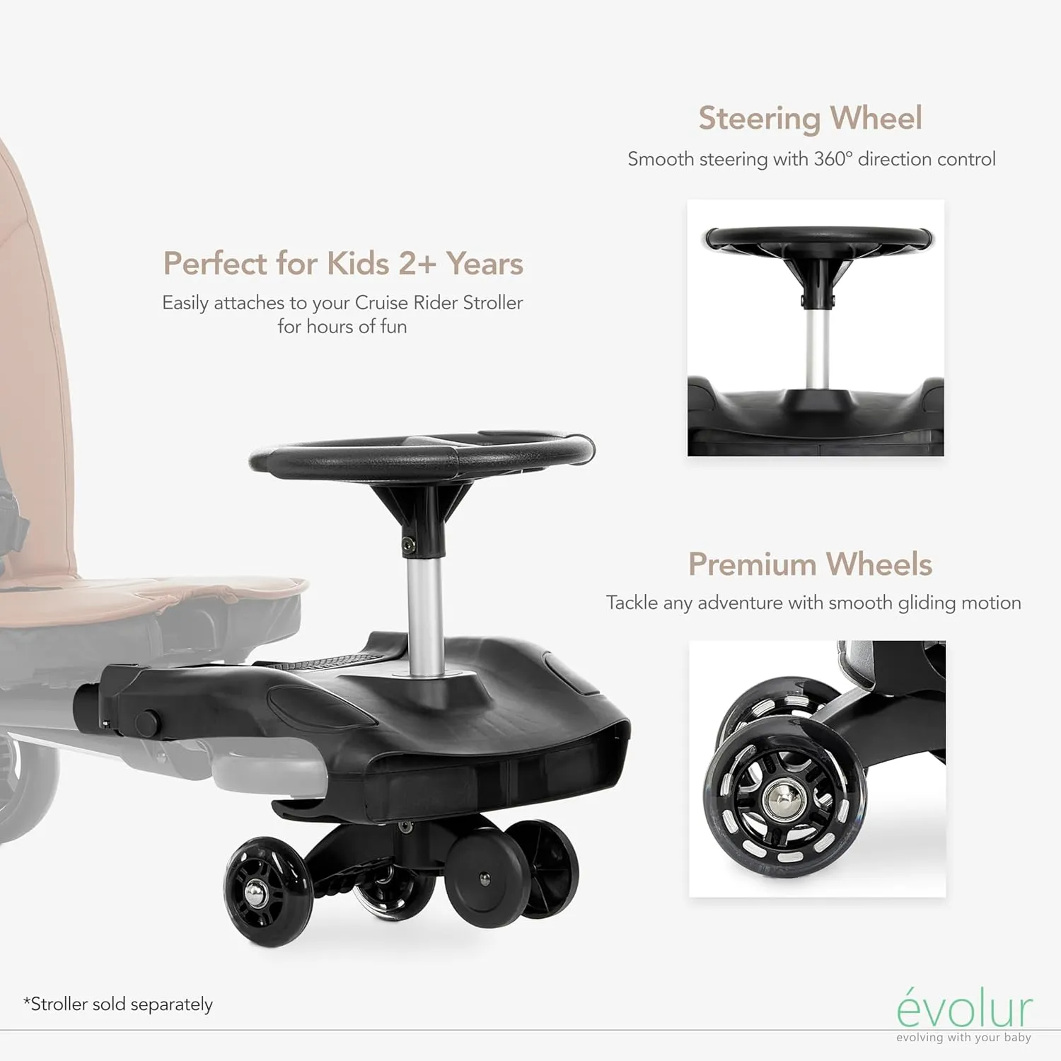 Cruise Rider Scooter - Black - Image 3