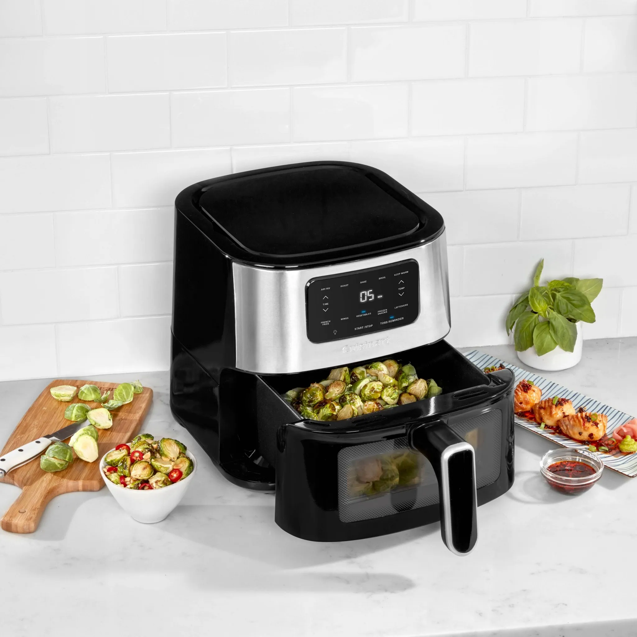 Cuisinart 6Qt Basket Stainless Steel Air Fryer - Digital Control, 1800W, Automatic Shut-Off - Image 4