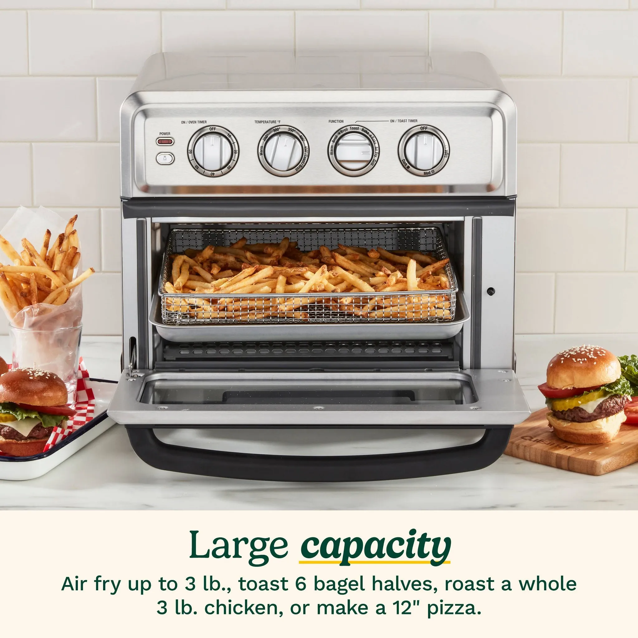 Cuisinart Air Fryer Toaster Oven With Grill - Stainless Steel - TOA-70 - Image 4