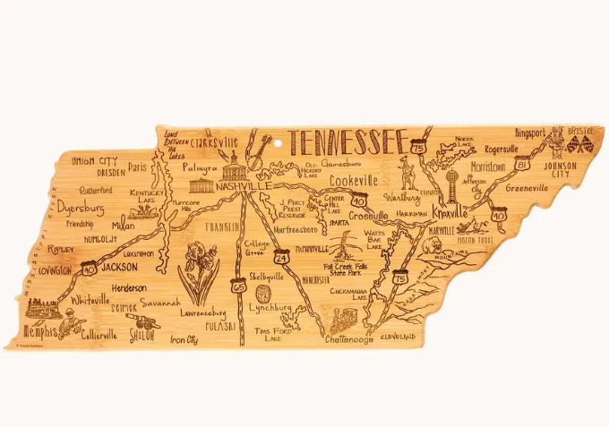 Destination Tennessee Cutting Board, 18-1/2" x 7"