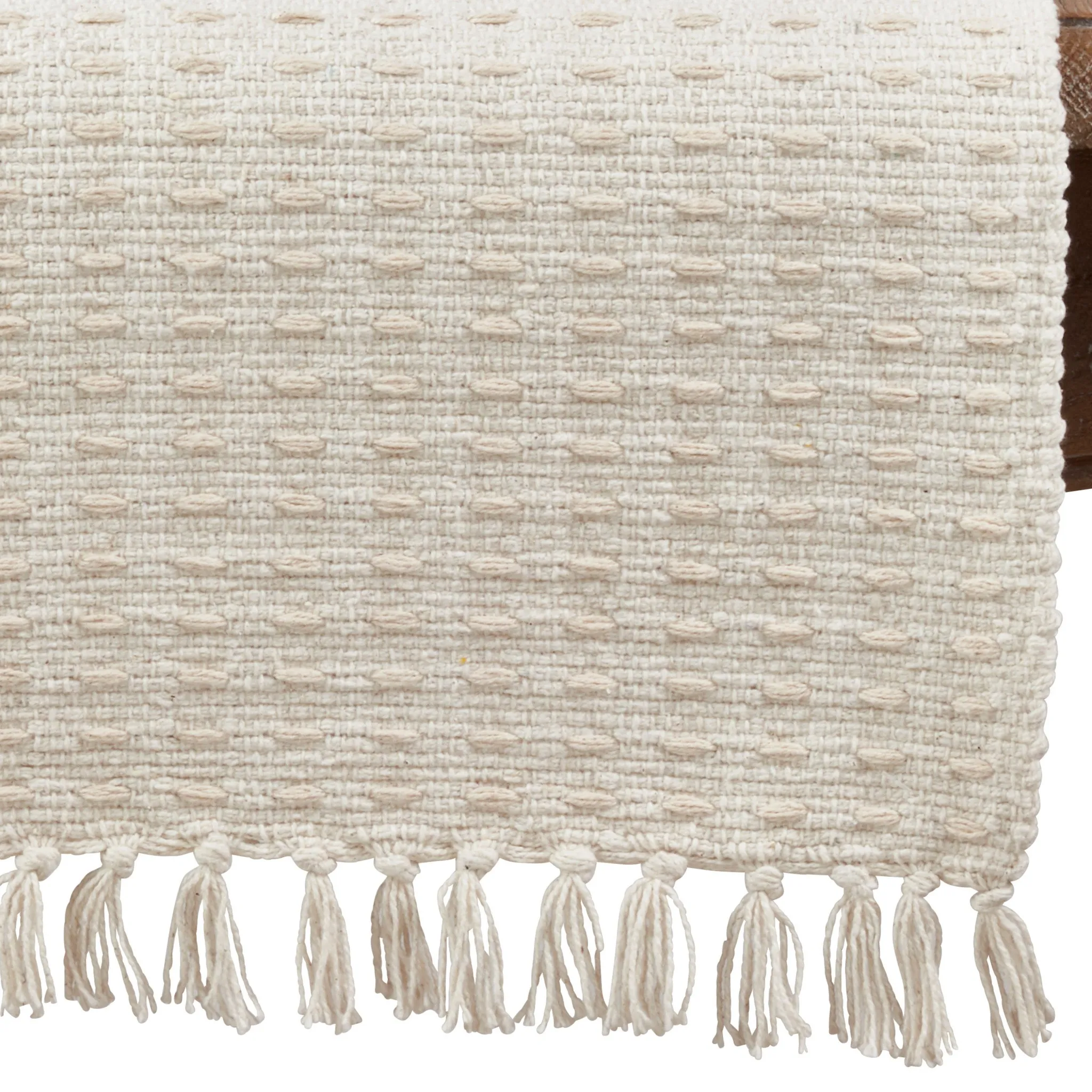 Dashed Woven Table Runner, 16"x90", Beige - Image 4