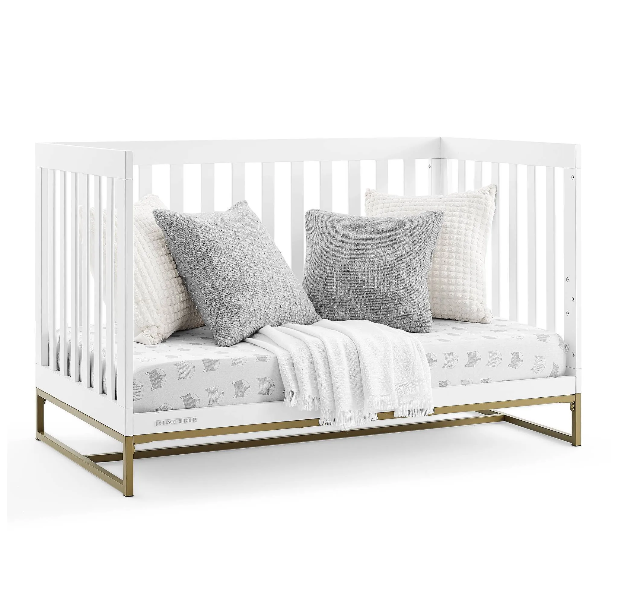 Jade 4-in-1 Convertible Crib - Bianca White and Melted Bronze - Image 5