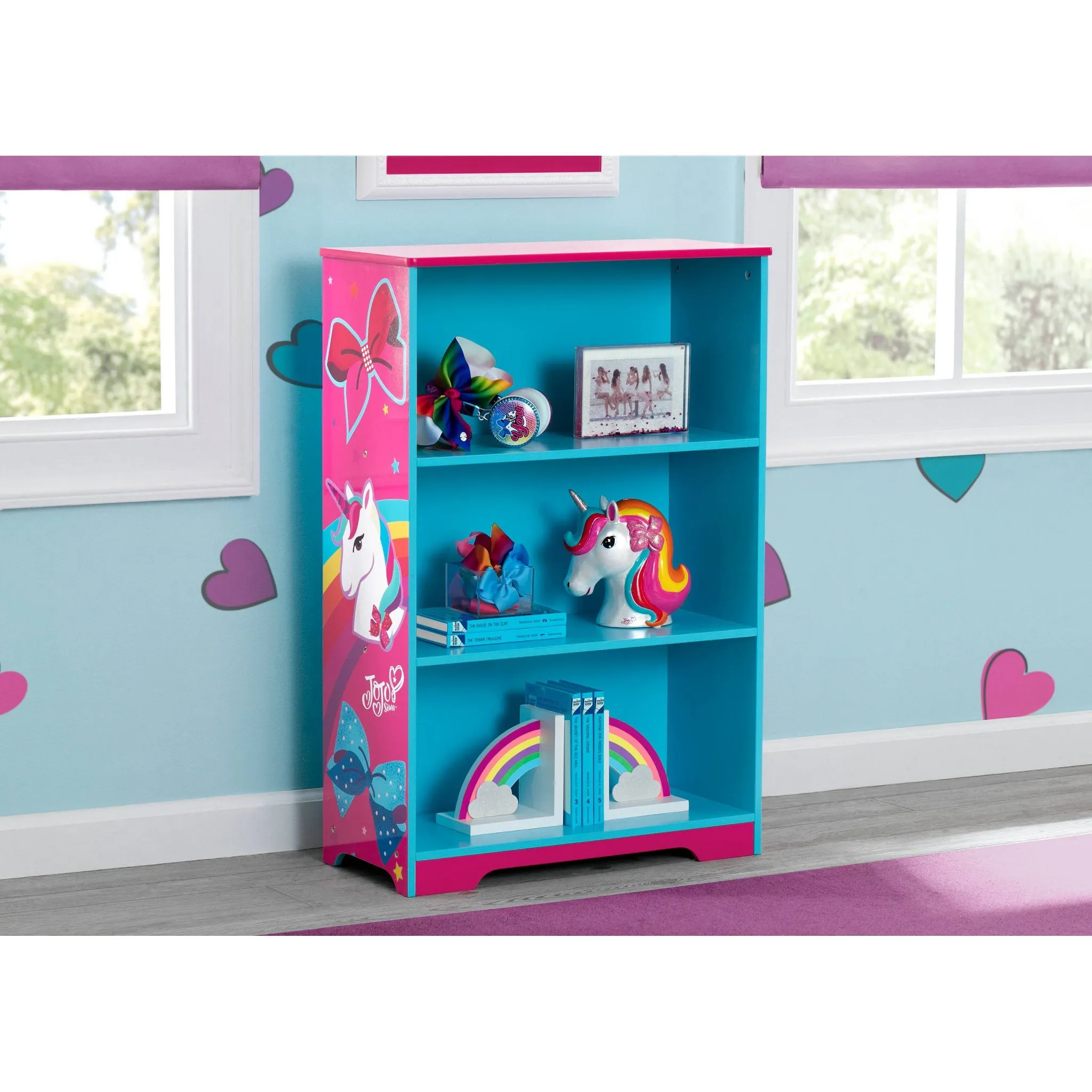Delta Children JoJo Siwa Deluxe 3 Shelf Kids' Bookcase - Image 2