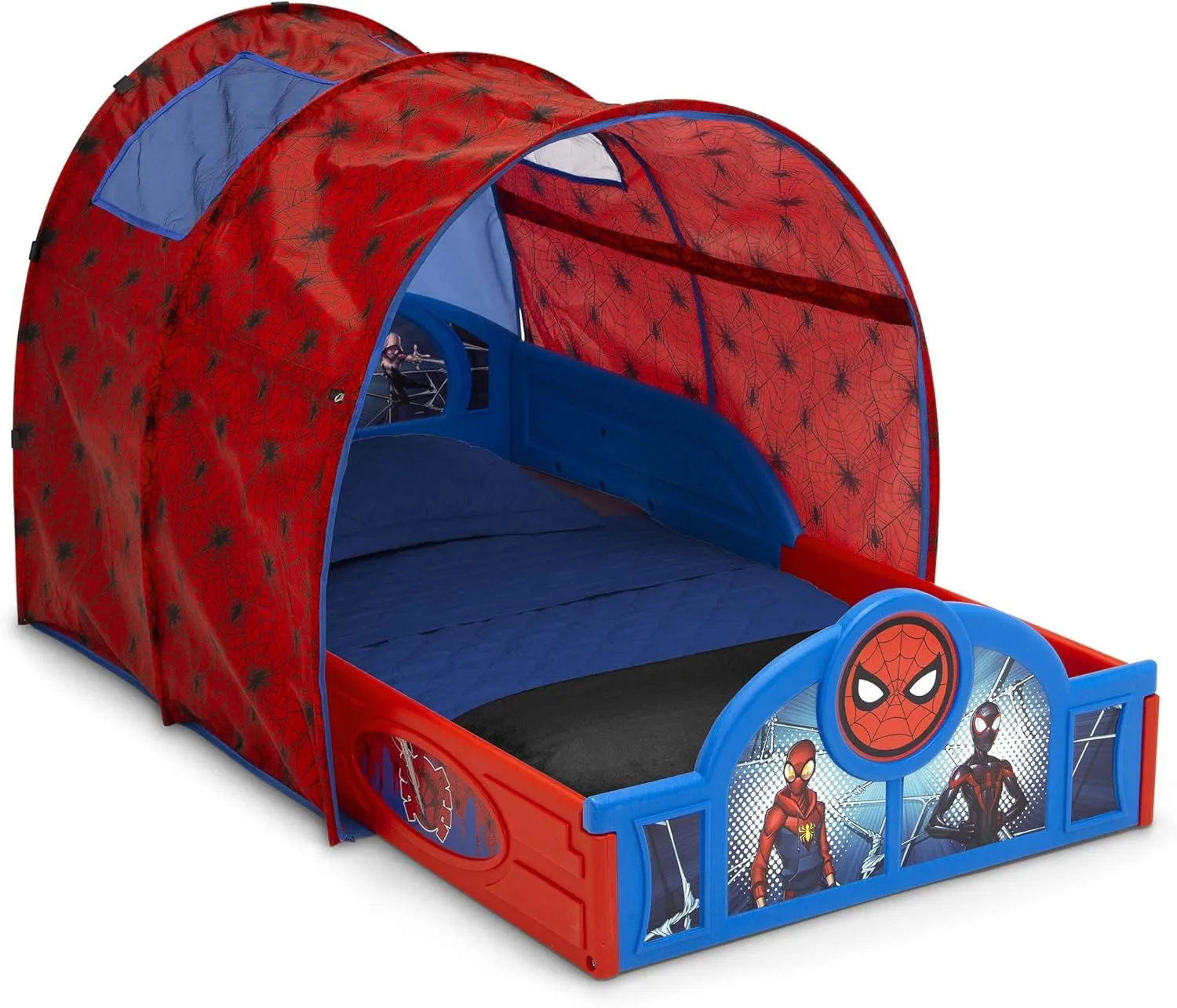 Delta Children Marvel Spider Man Sleep and Play Toddler Bed with Tent Spider-man Toddler Bed - Image 5