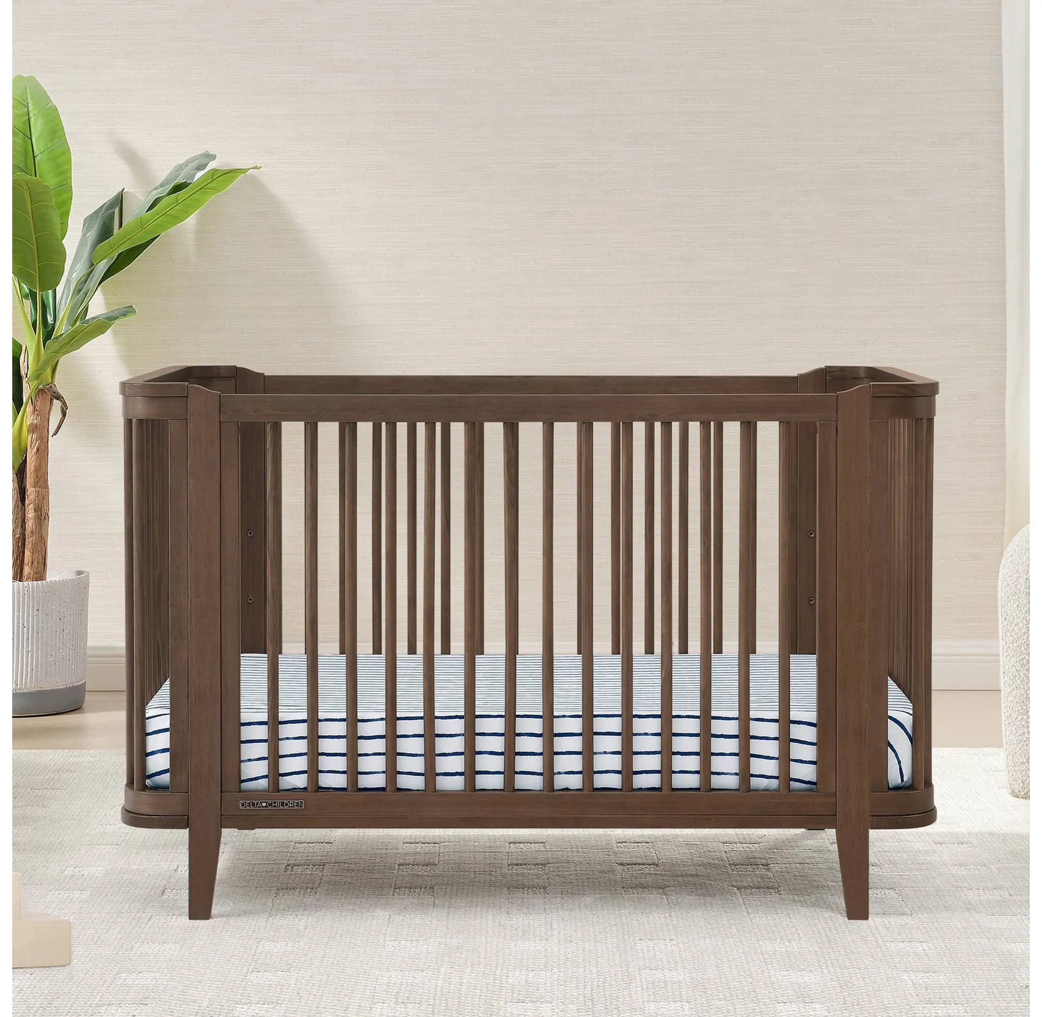 Delta Children Noah 4-In-1 Convertible Crib Greenguard Gold Certified - Teak Brown