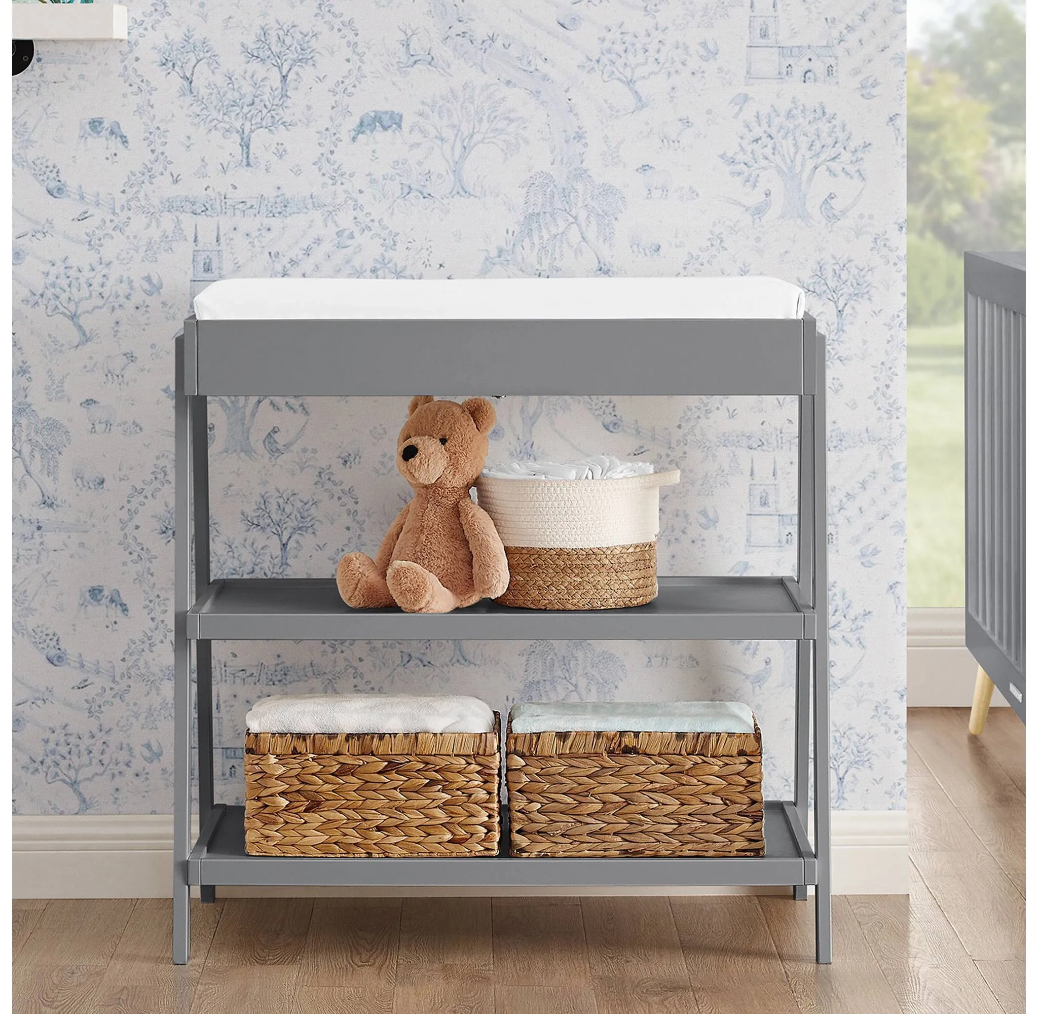Delta Children Scout Changing Table - Greenguard Gold Certified - Gray - Image 2