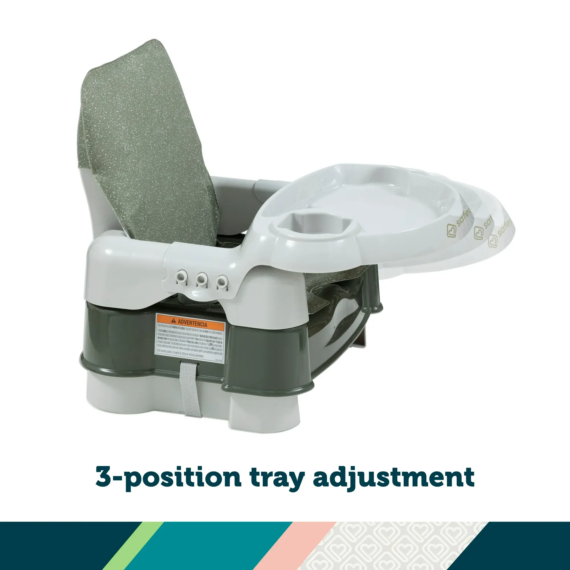 Deluxe 5-in-1 Sit, Snack & Go Convertible Booster Seat - Olive - Image 5