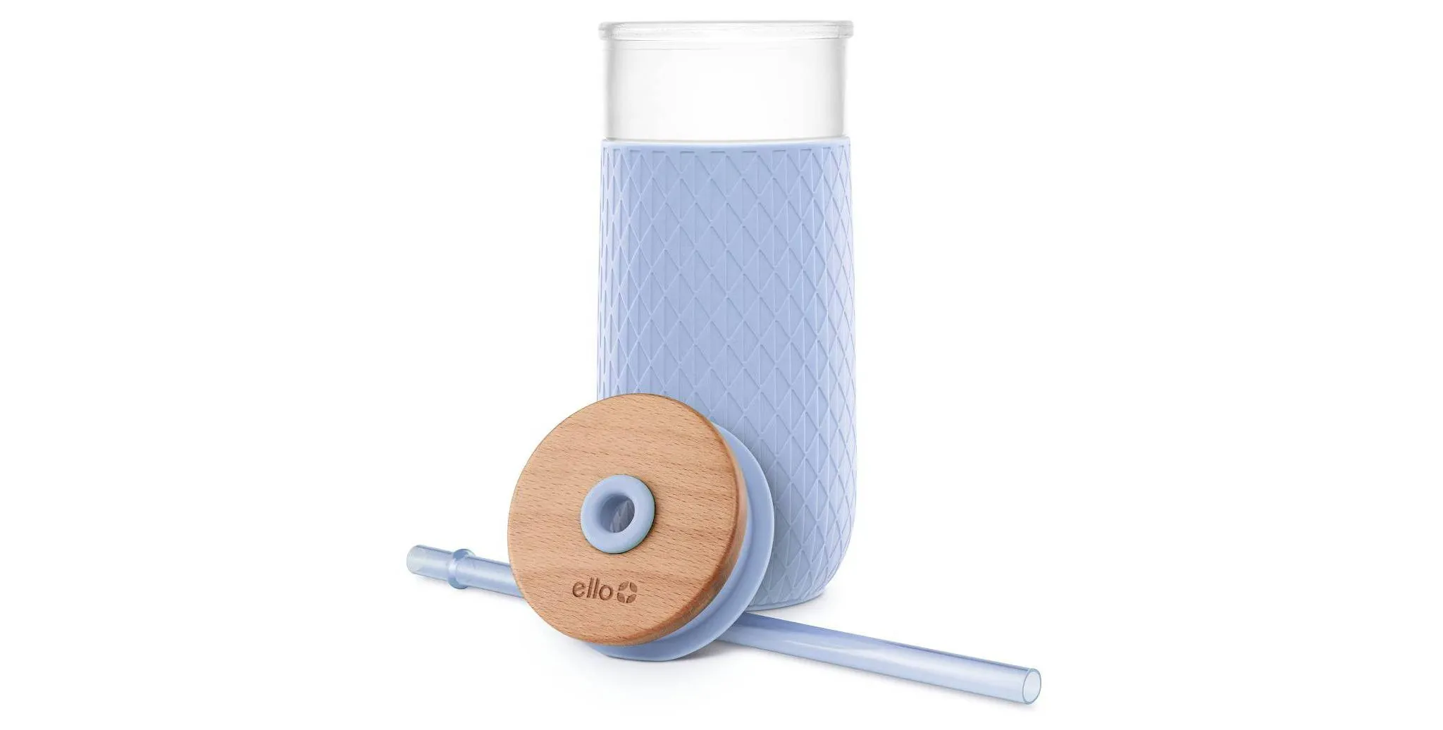 Devon 18oz Glass Tumbler with Lid - Blue - Image 2