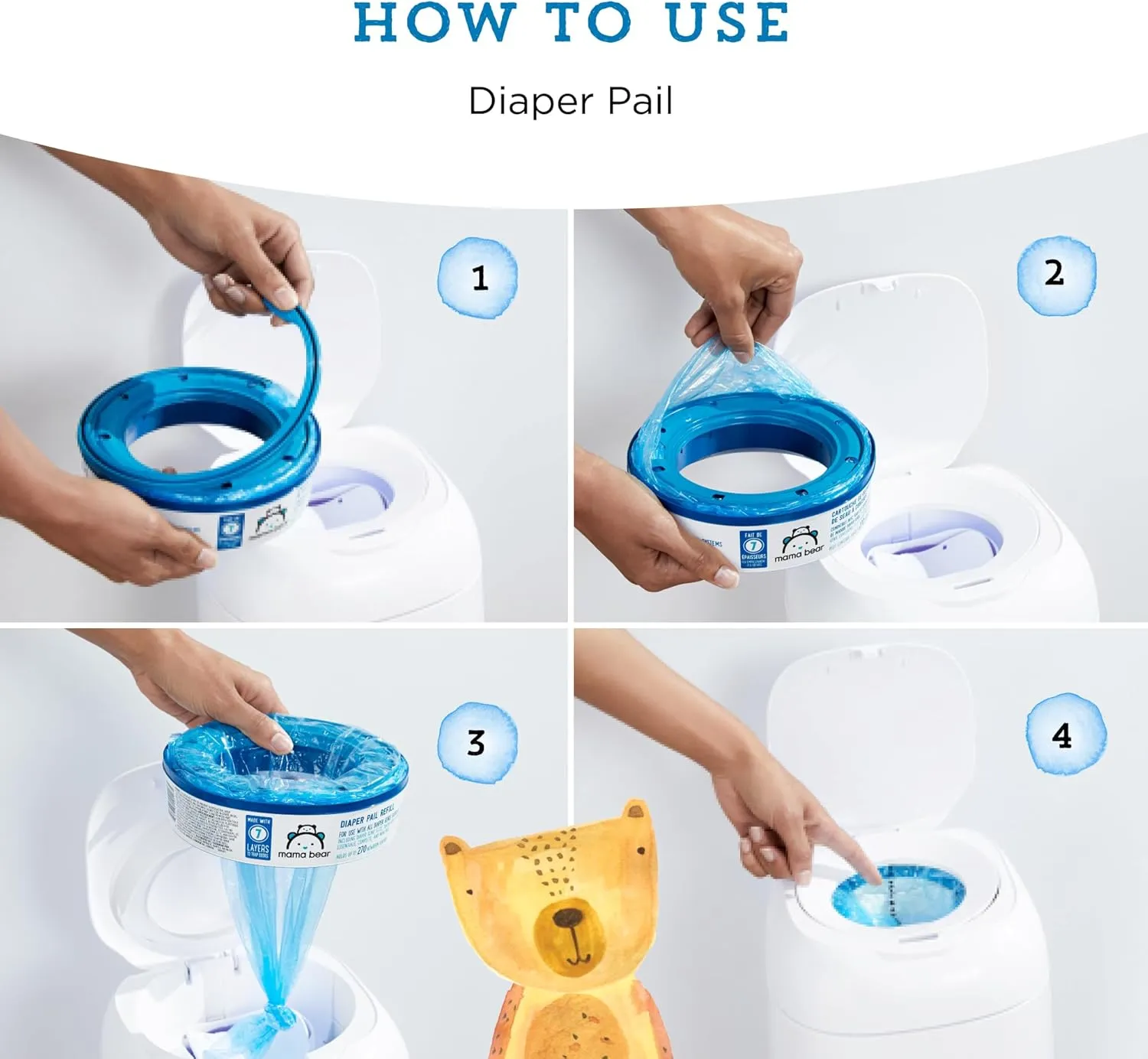 Diaper Pail Refills for Genie Pails - White - Image 4