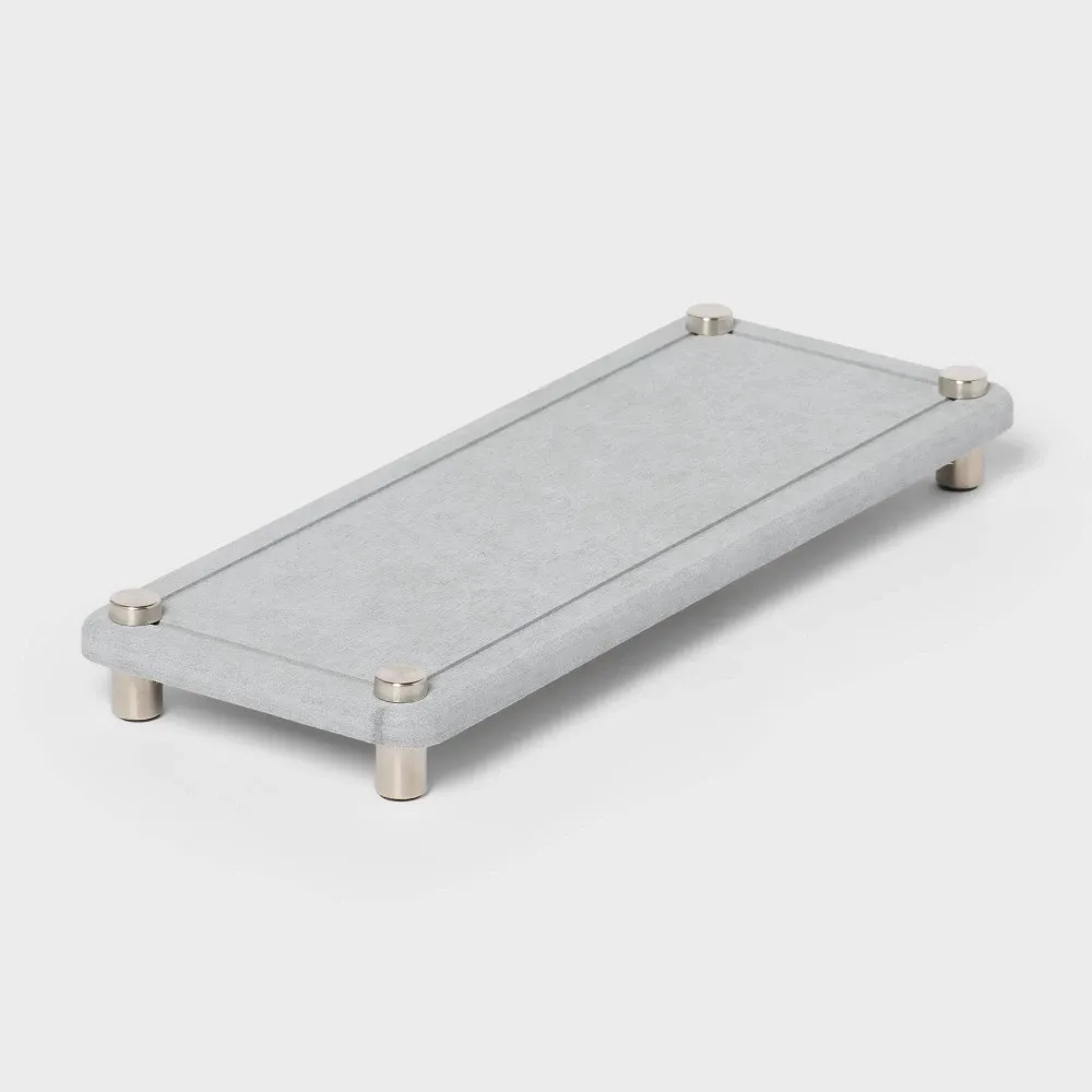 Diatomite Quick Dry Tray and Sink Caddy Gray - Brightroom™ - Image 3
