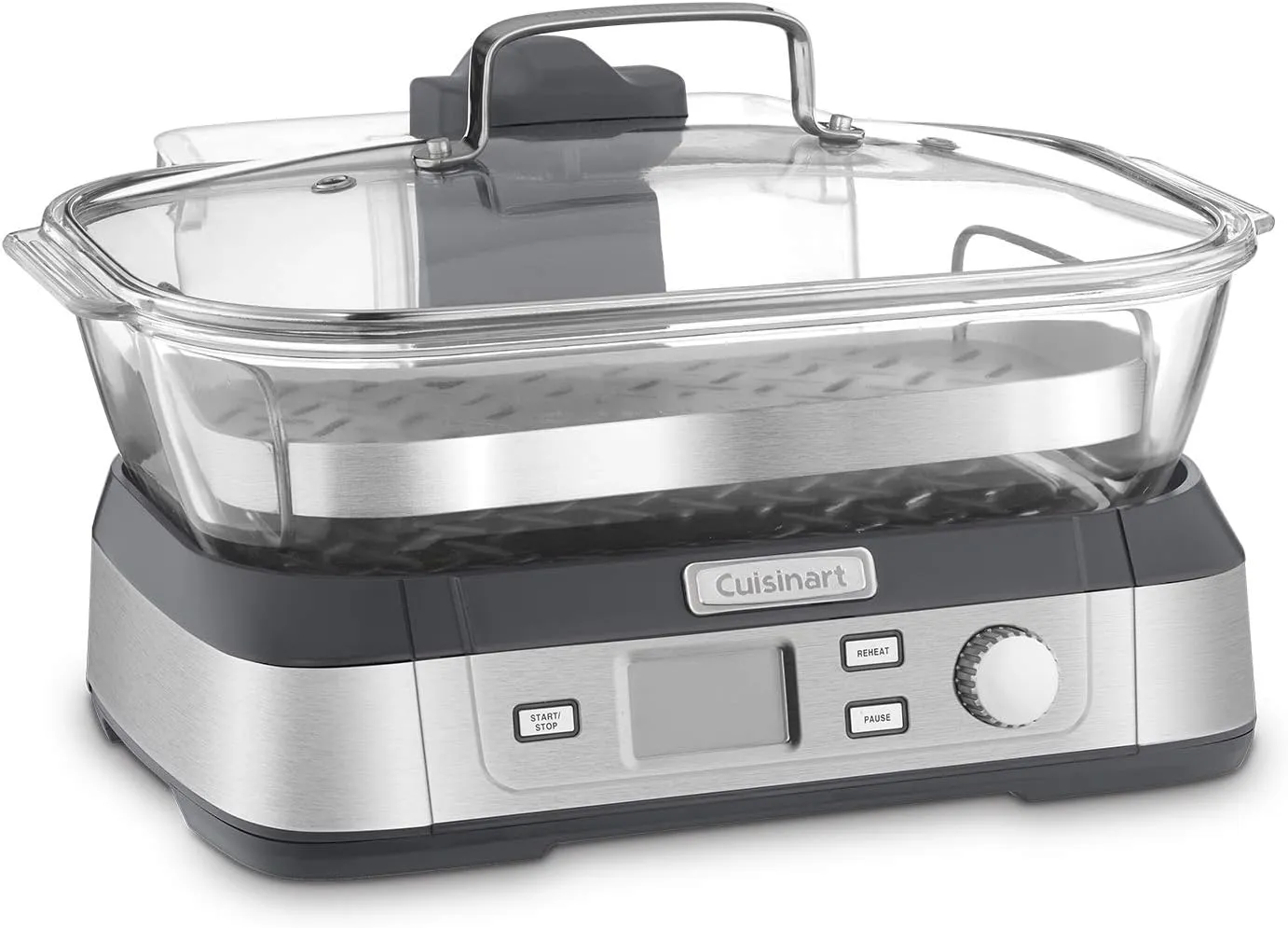 Digital Glass Food Steamer - Stainless Steel - Image 2