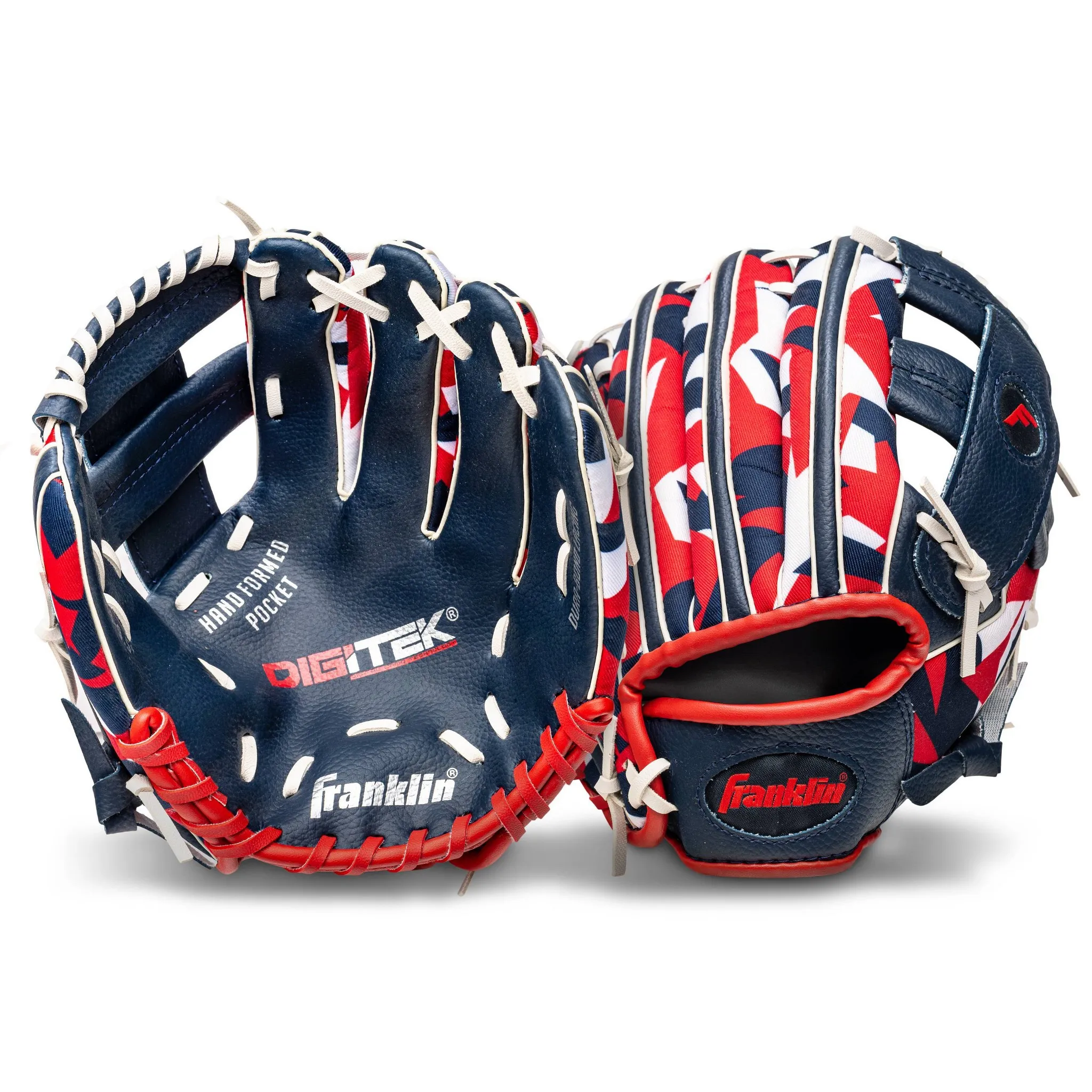 Digital Teeball Gloves Right Hand Throw - Navy/Red - Image 2