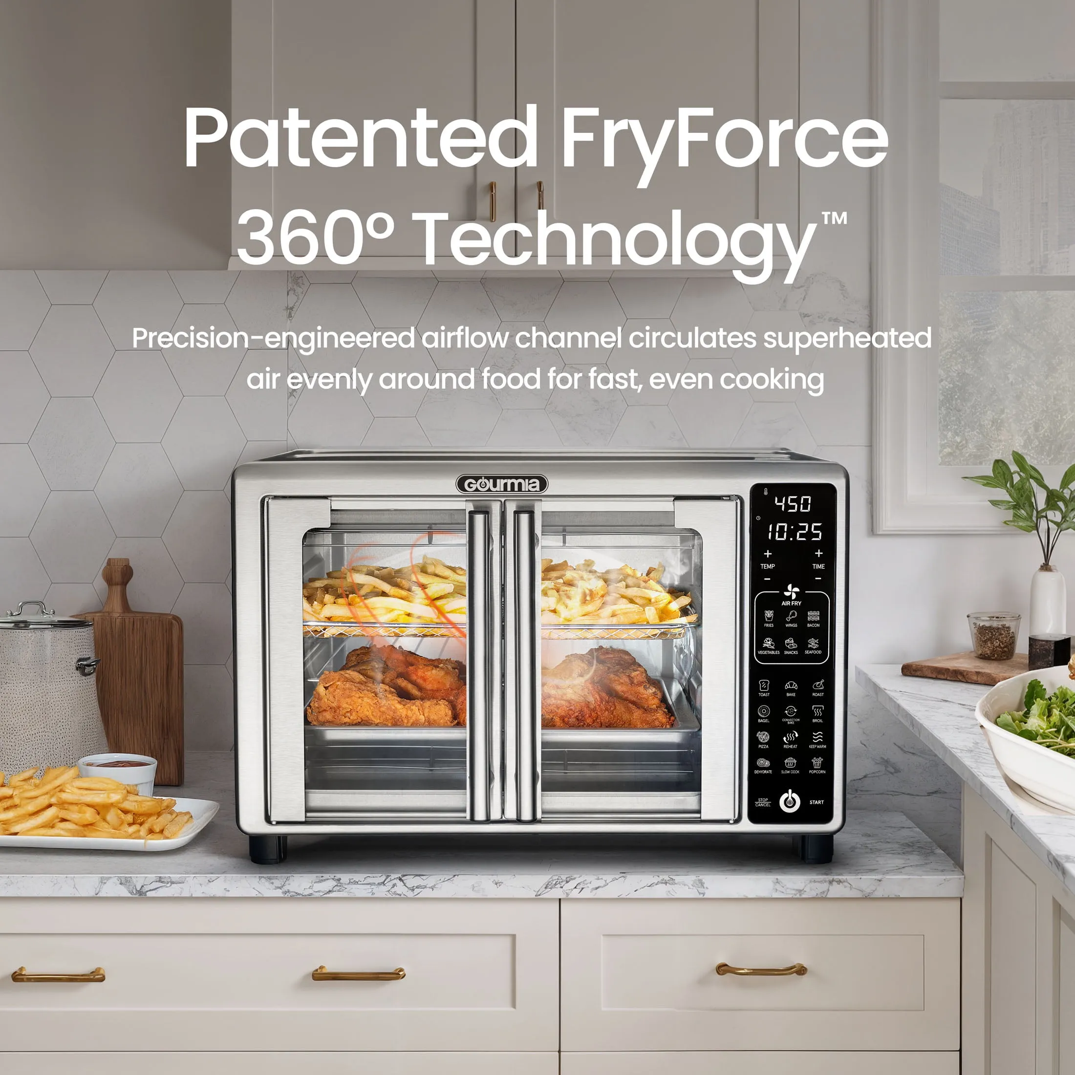 Digital Toaster Oven Air Fryer - Stainless Steel - Image 3