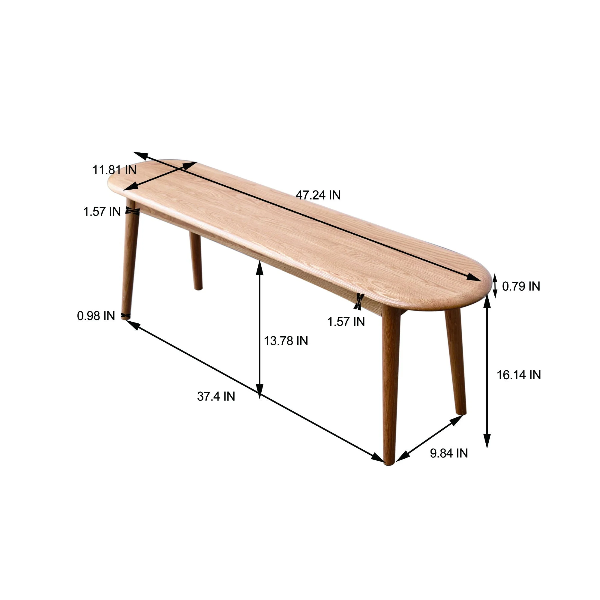 Dining Bench, Table Bench for Living Room - Image 9