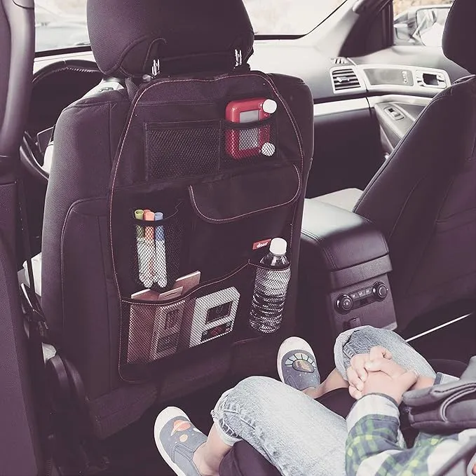 Back Seat Car Organizer for Kid Toys, Books, and Snacks - Black - Image 3