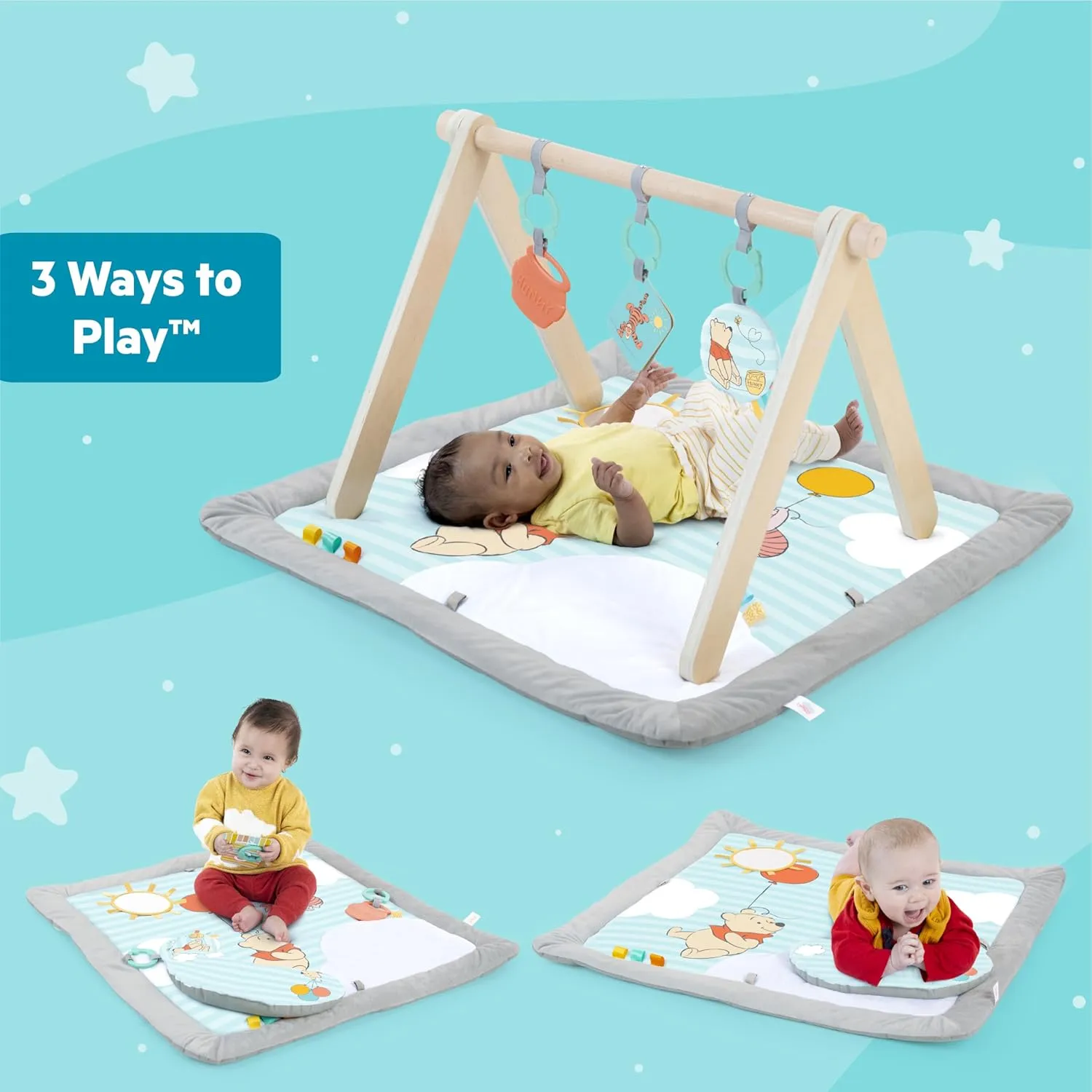 Disney Winnie The Pooh Once Upon a Tummy Time Baby Playmat - Image 2