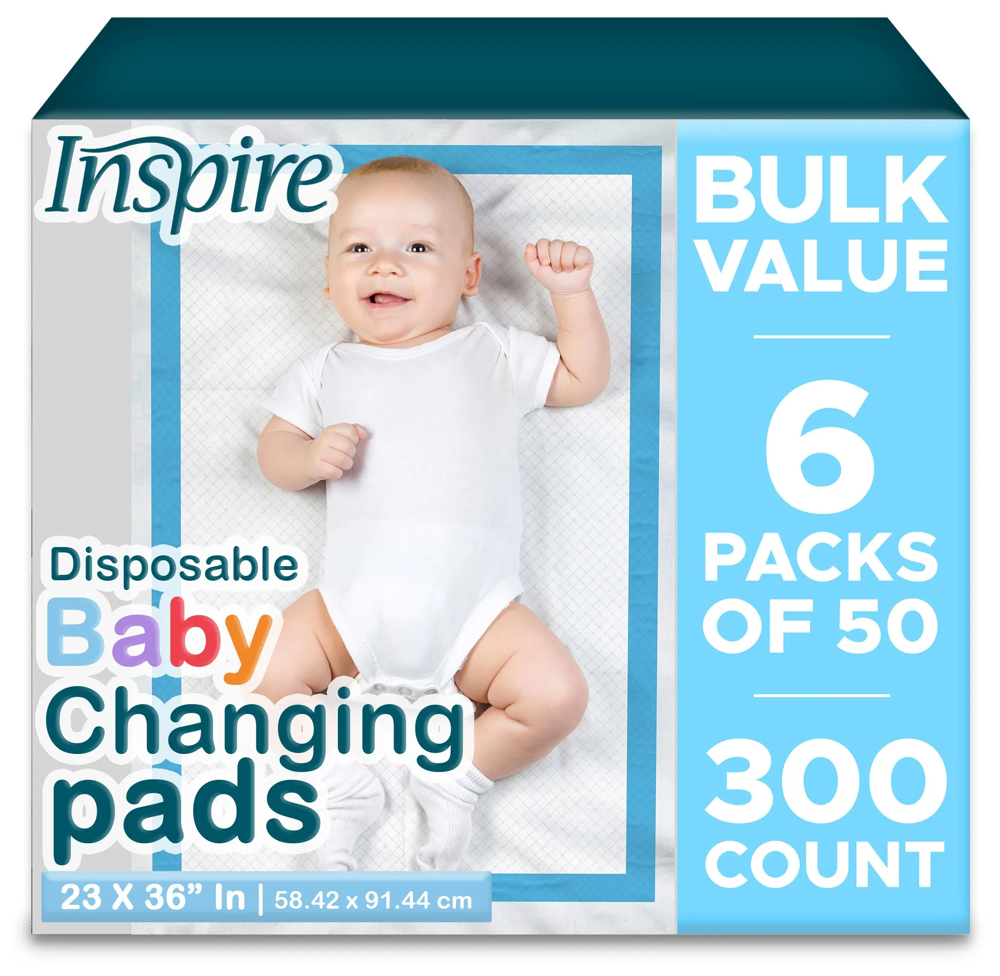 Disposable Chux Underpads - 23 x 36 Inches, 300 Count