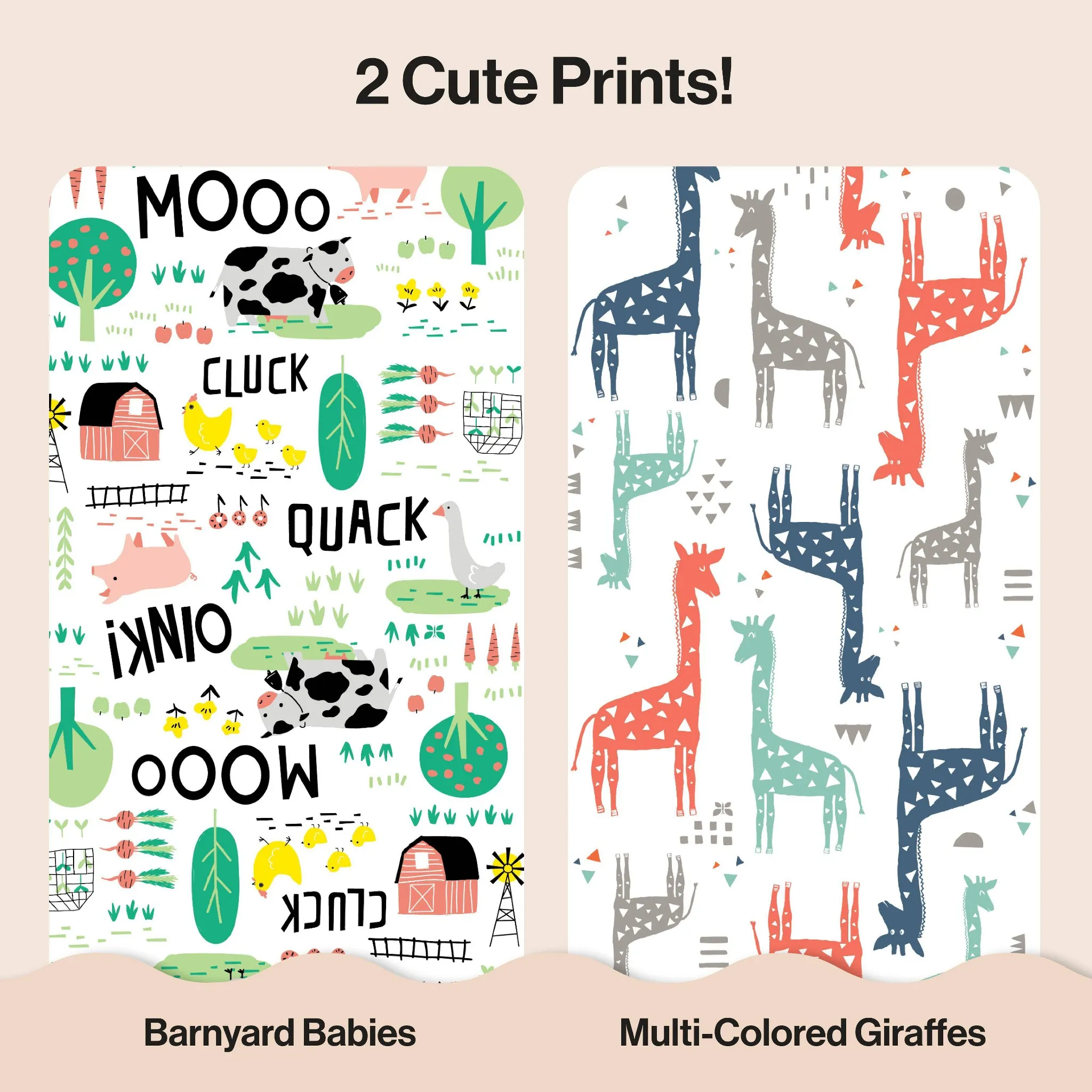 Disposable Diapers - Giraffes + Barnyard Babies - Size 2 - 72ct - Image 5