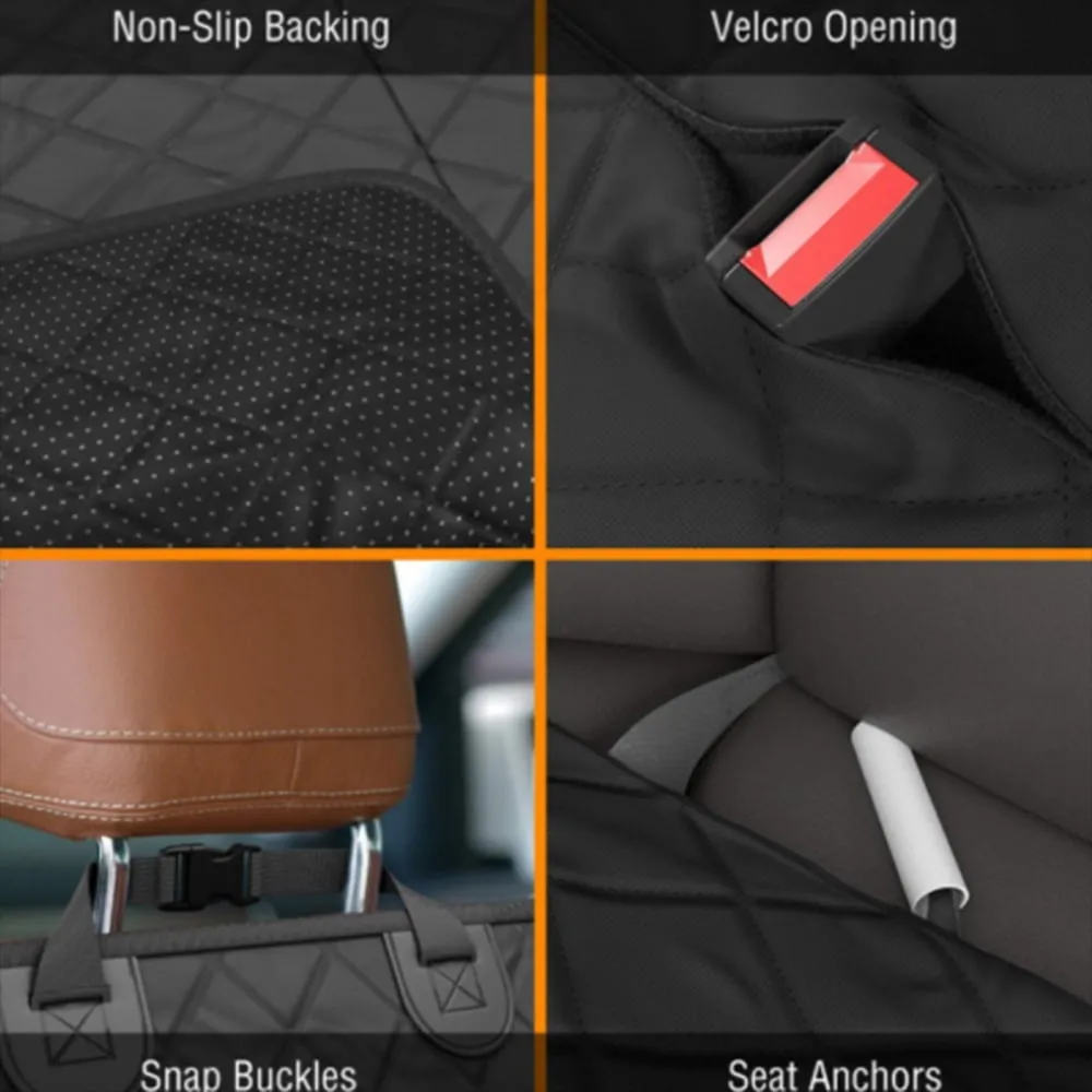 Dog Back Seat Cover Protector - Black - Image 6