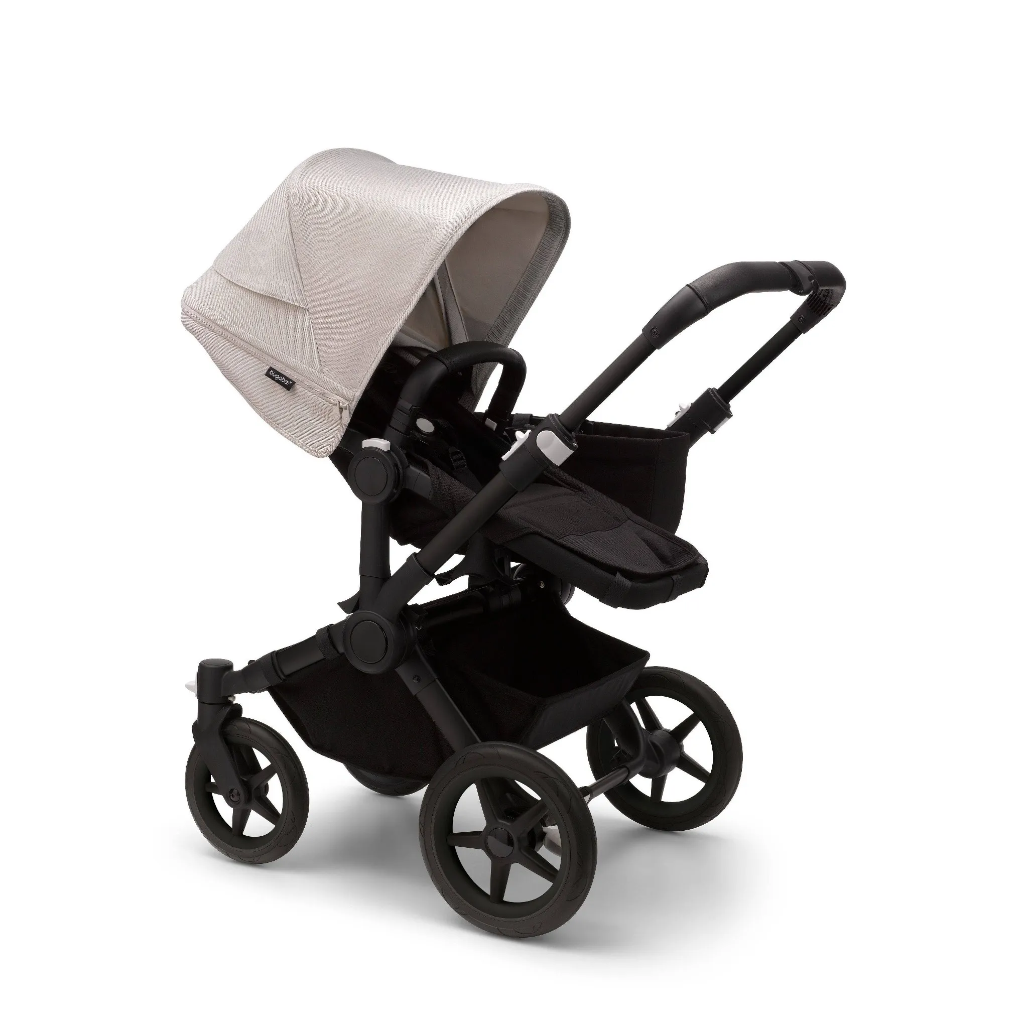 Donkey 5 Mono Complete Single to Double Side-by-Side Stroller - Black/Misty White - Image 3