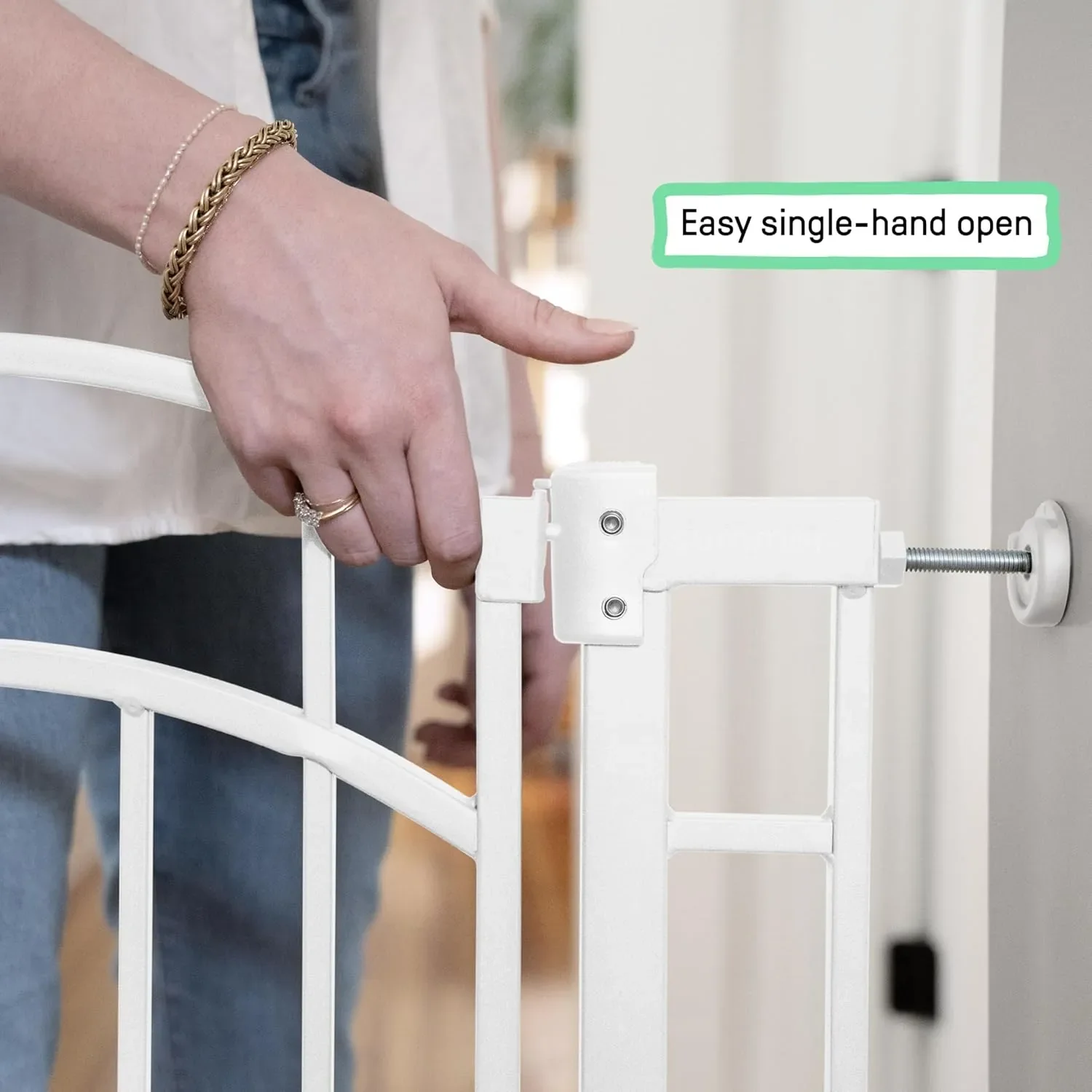 Doorway Safety Gate - White - Image 3