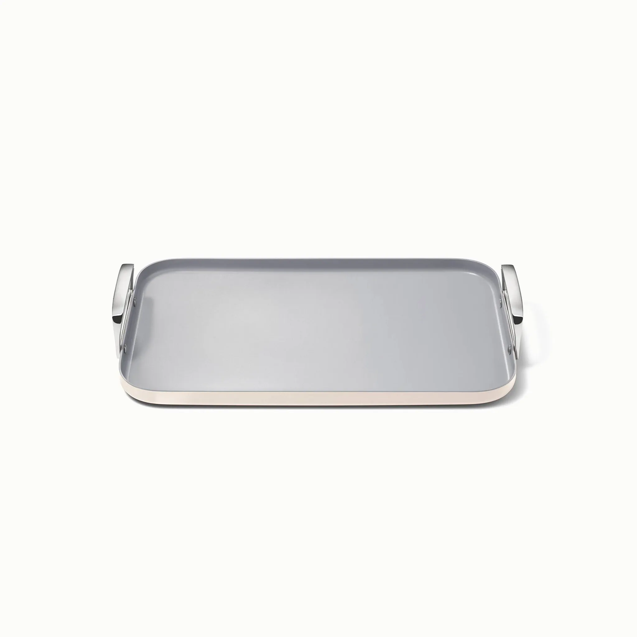 11.73" Nonstick Square Double Burner Crepe Pan - Cream - Image 2