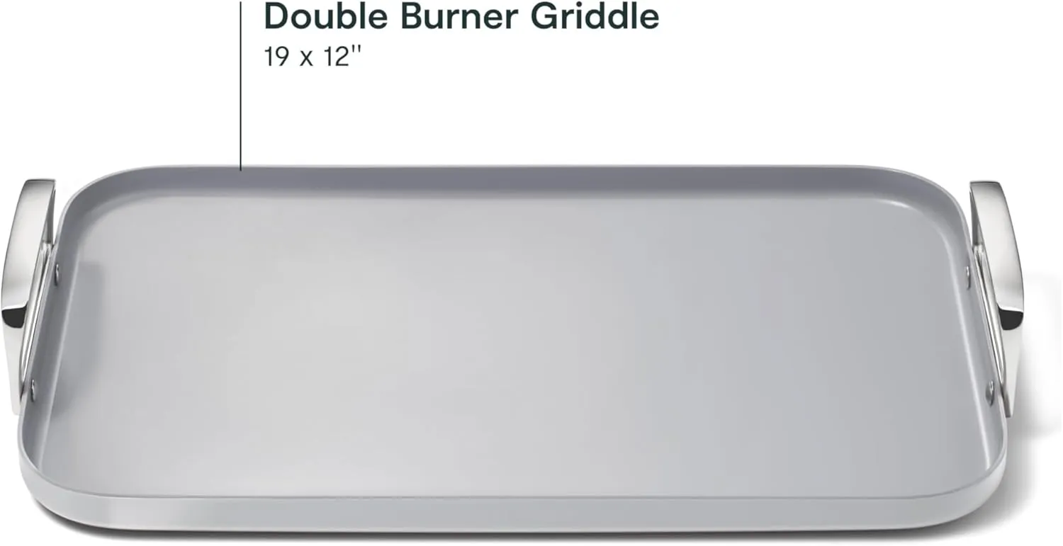 11.73" Nonstick Square Double Burner Crepe Pan - Gray - Image 4