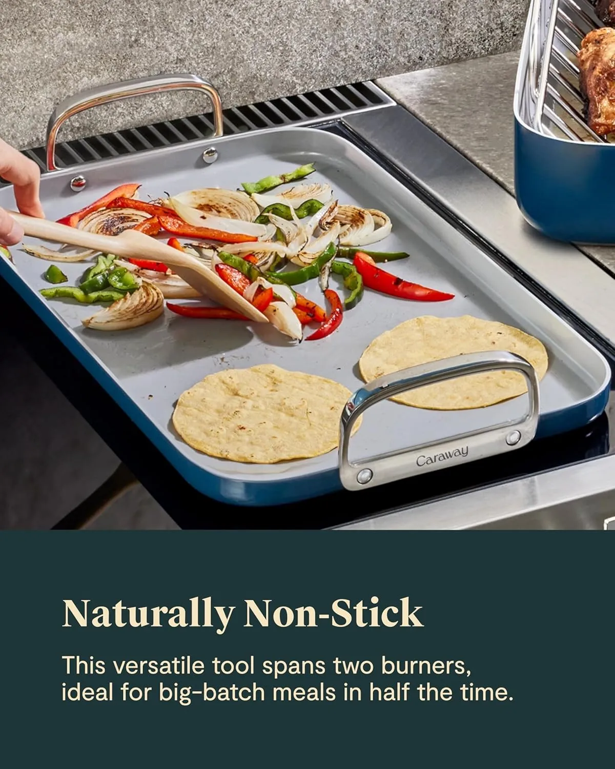 11.73" Nonstick Square Double Burner Crepe Pan - Marigold - Image 6
