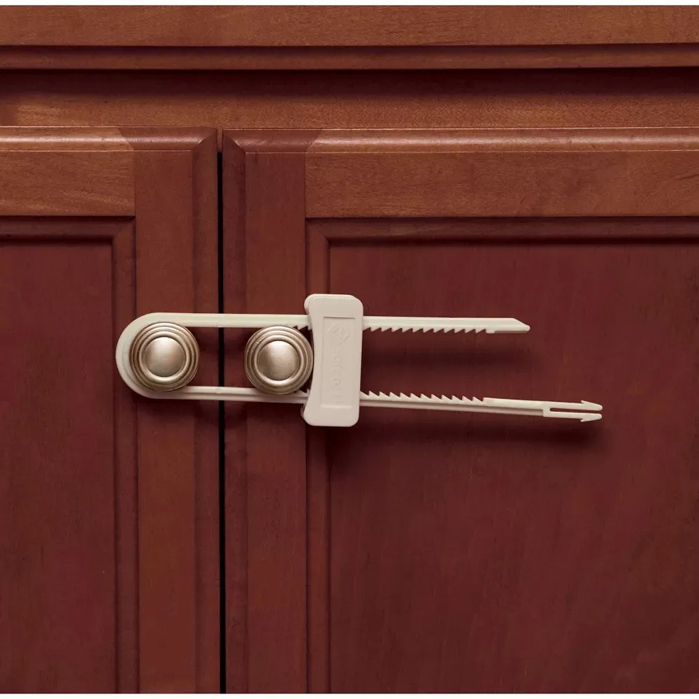 Double Door Baby-Proofing Cabinet Lock - 2pk - White - Image 4