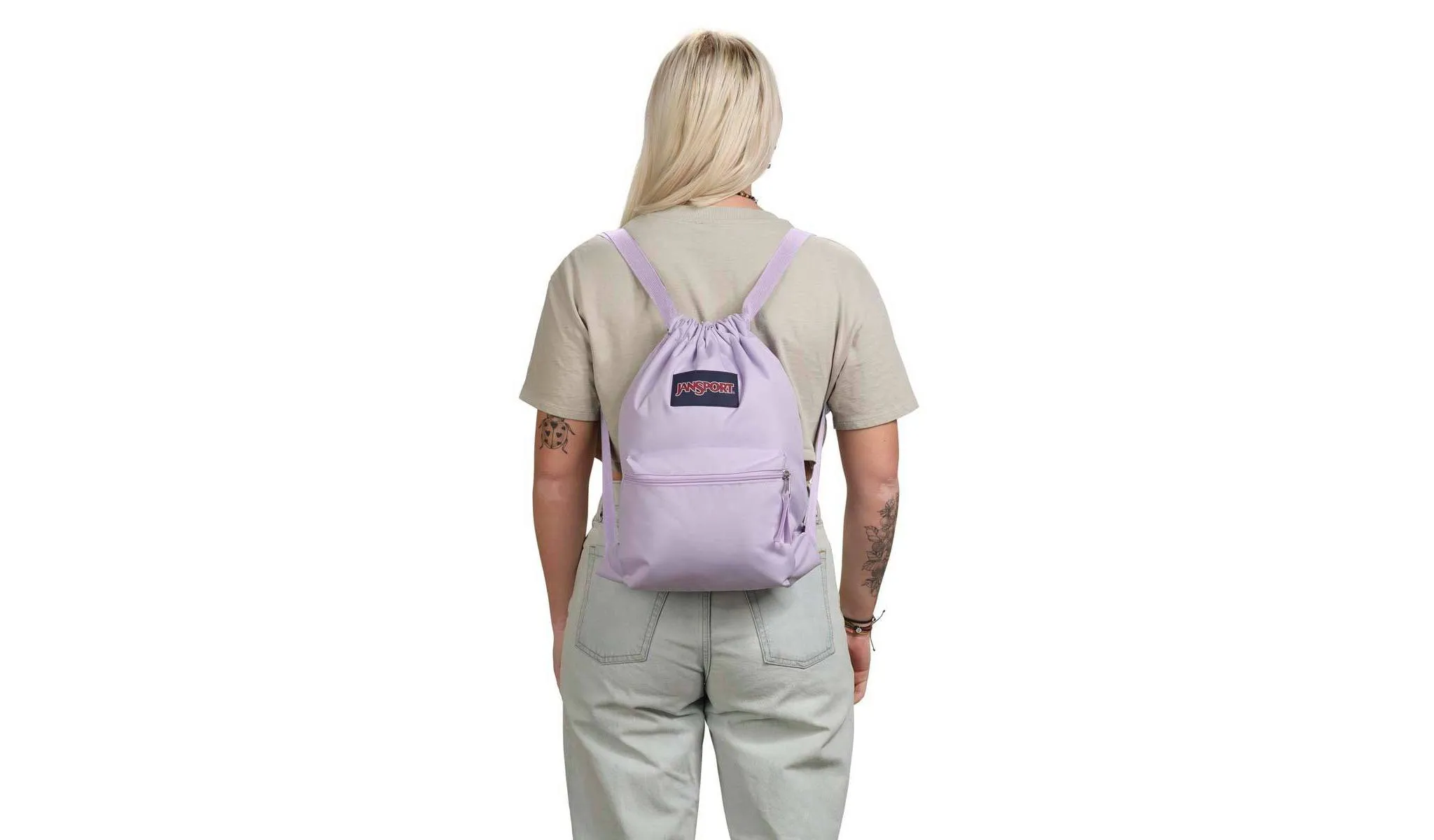 Drawstring Bag - Pastel Lilac - Image 3