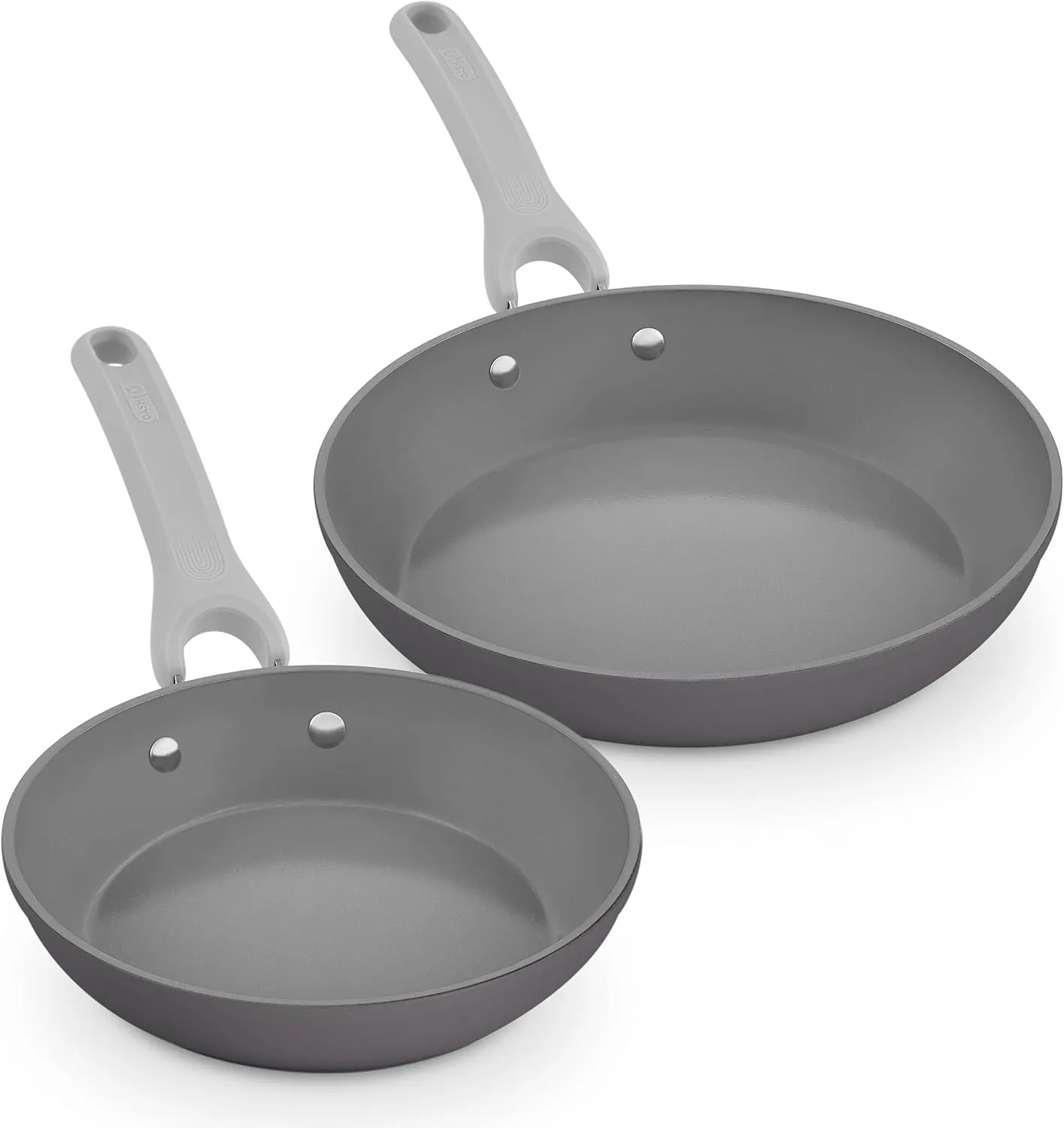 Dream Green Nonstick Aluminum Frypan Set - 8" & 10" Grey
