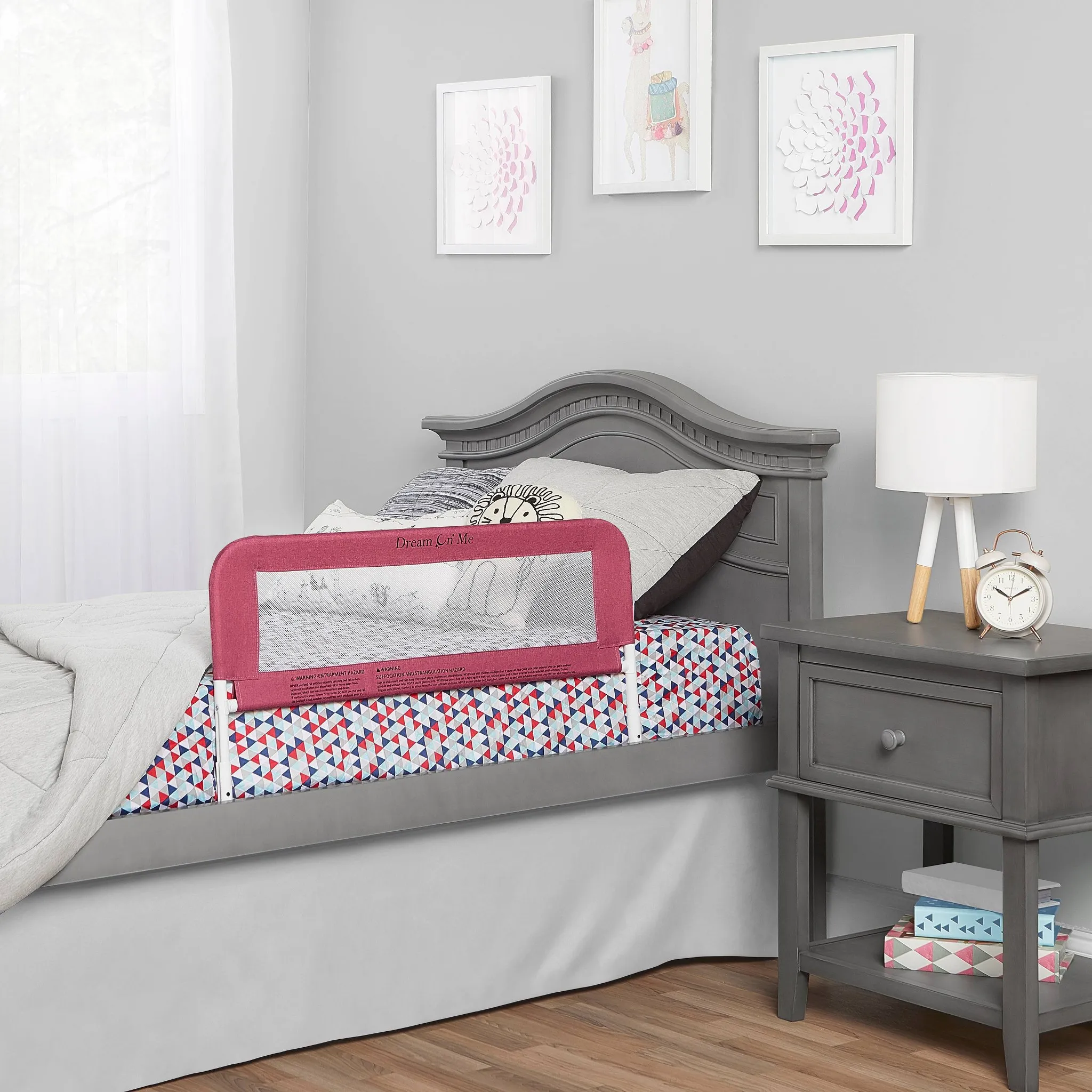 Dream On Me Mesh Security Bed Rail - Pink - Image 3