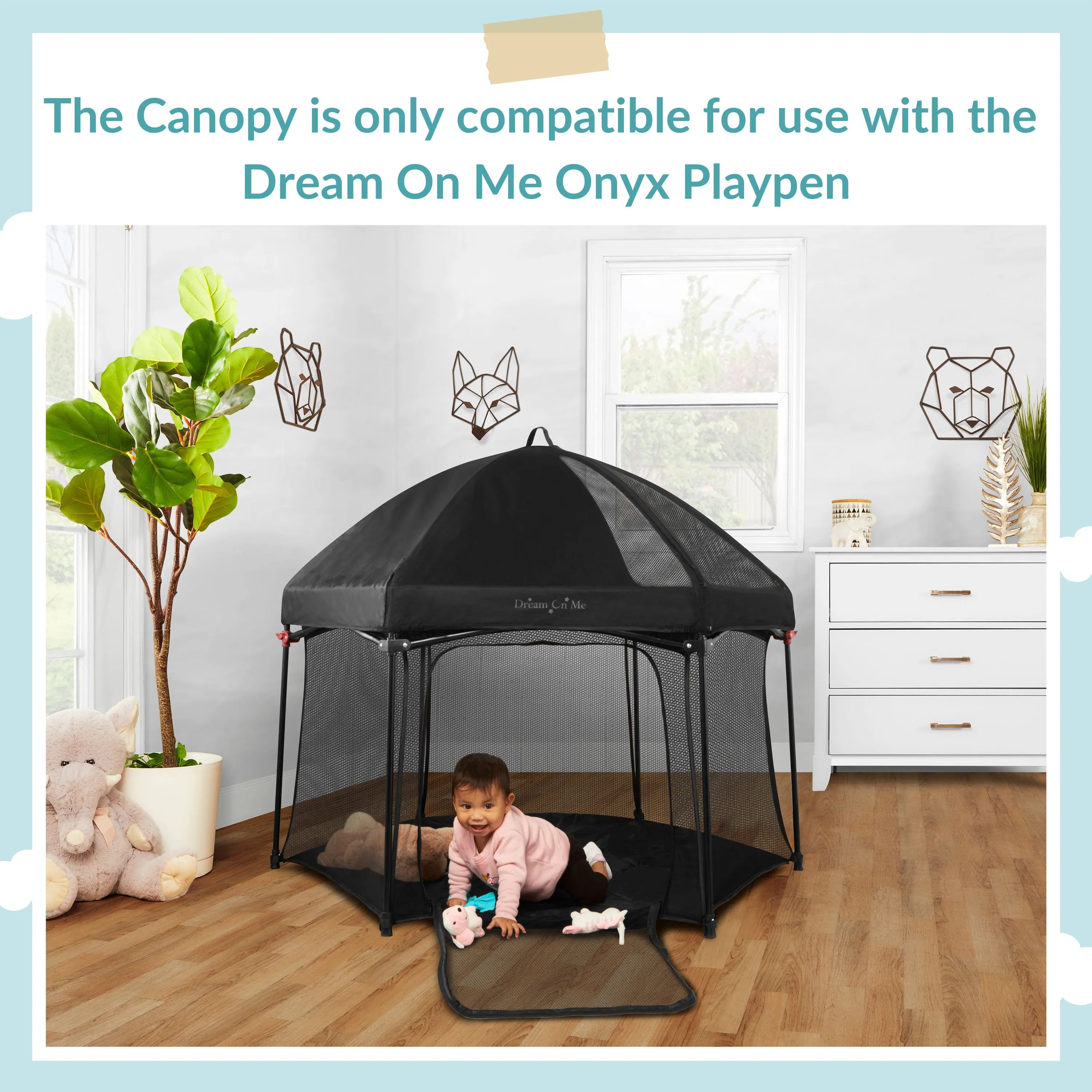 Dream On Me Onyx Canopy - Black - Image 2